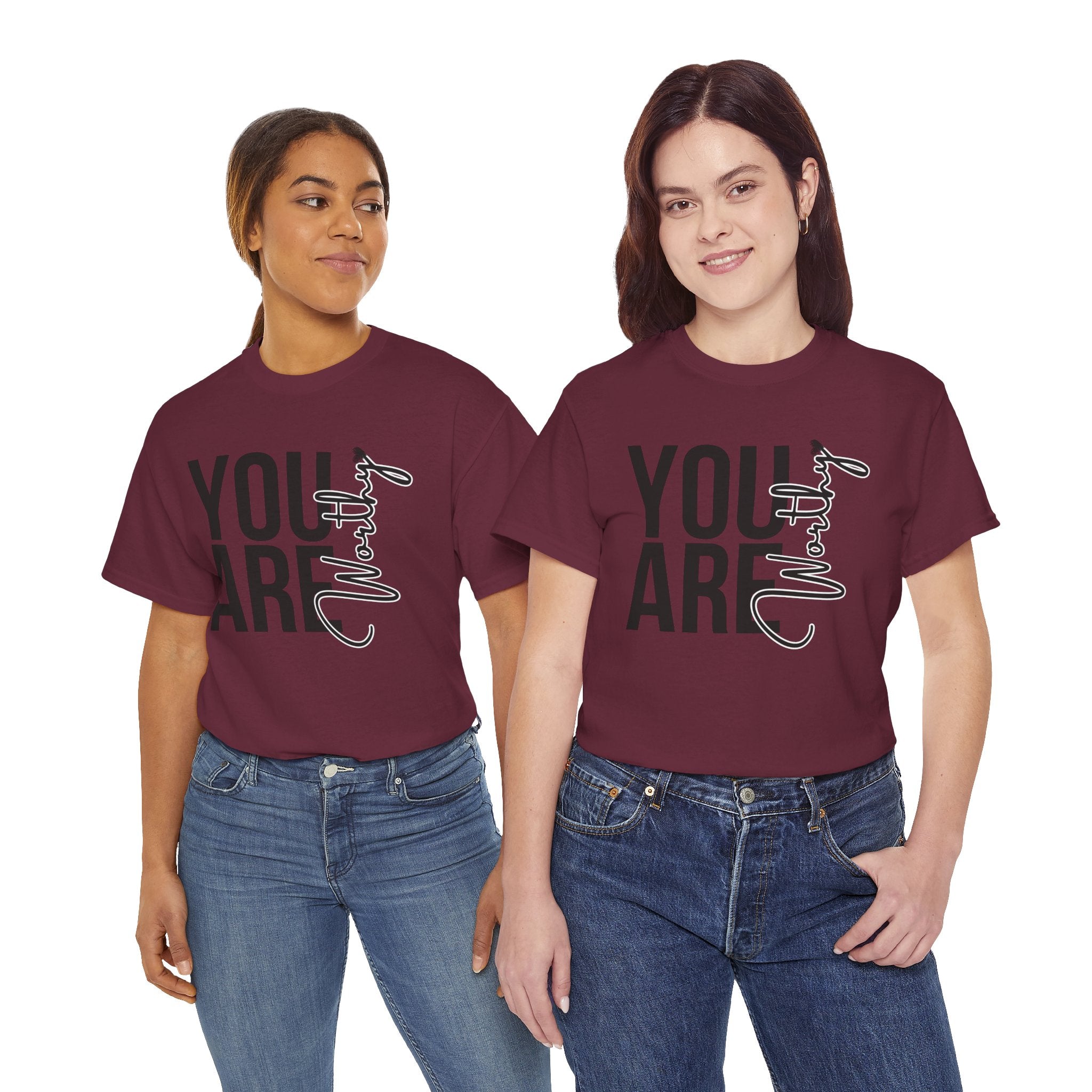 You Are Worthy Unisex Heavy Cotton Tee, Motivational Quote Shirt, Gift for Friends, Self-Love Tee, Uplifting Apparel, Positive [...]