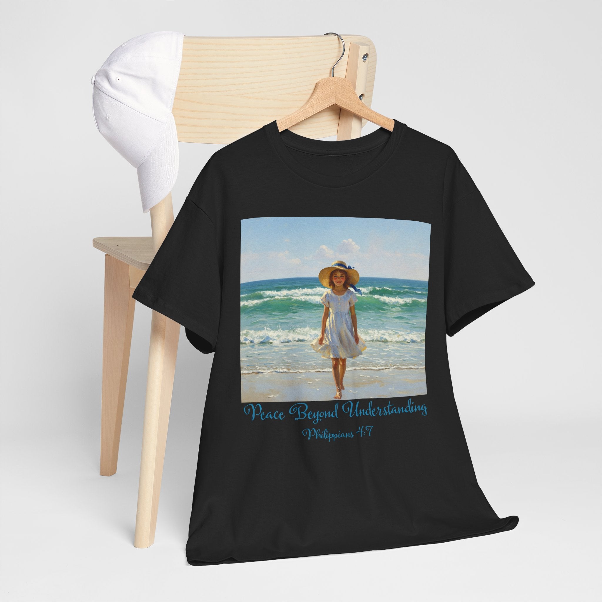 Serene Beach Vibes Tee for Summer Days, Top for Women, Casual Wear, Gifts for Beach Lovers, Vacay Essentials