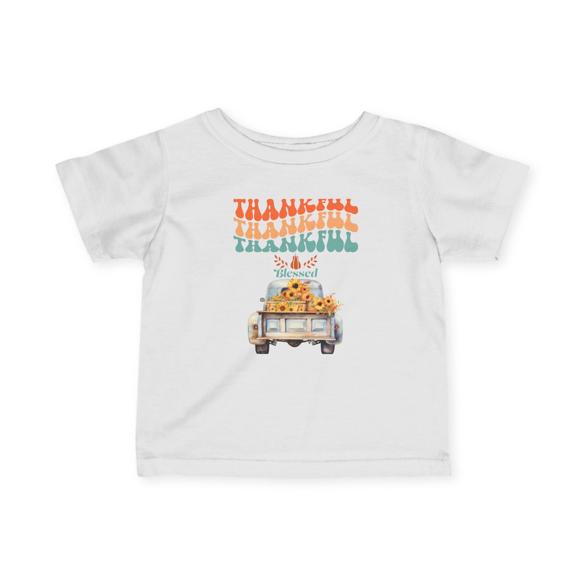 Thankful Infant T-Shirt, Cute Baby Tee, Thanksgiving Outfit, Fall Baby Clothing, Holiday Gift for Infants, Seasonal Wear