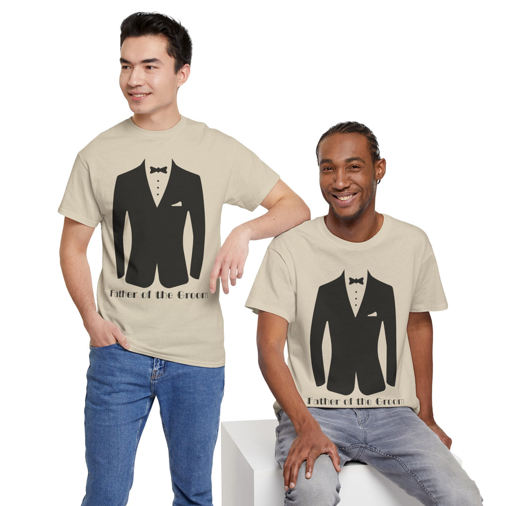 Father of the Groom Party Tee, Wedding Gift, Unisex Cotton Shirt, Groom's Party Shirt, Bridal Party Attire