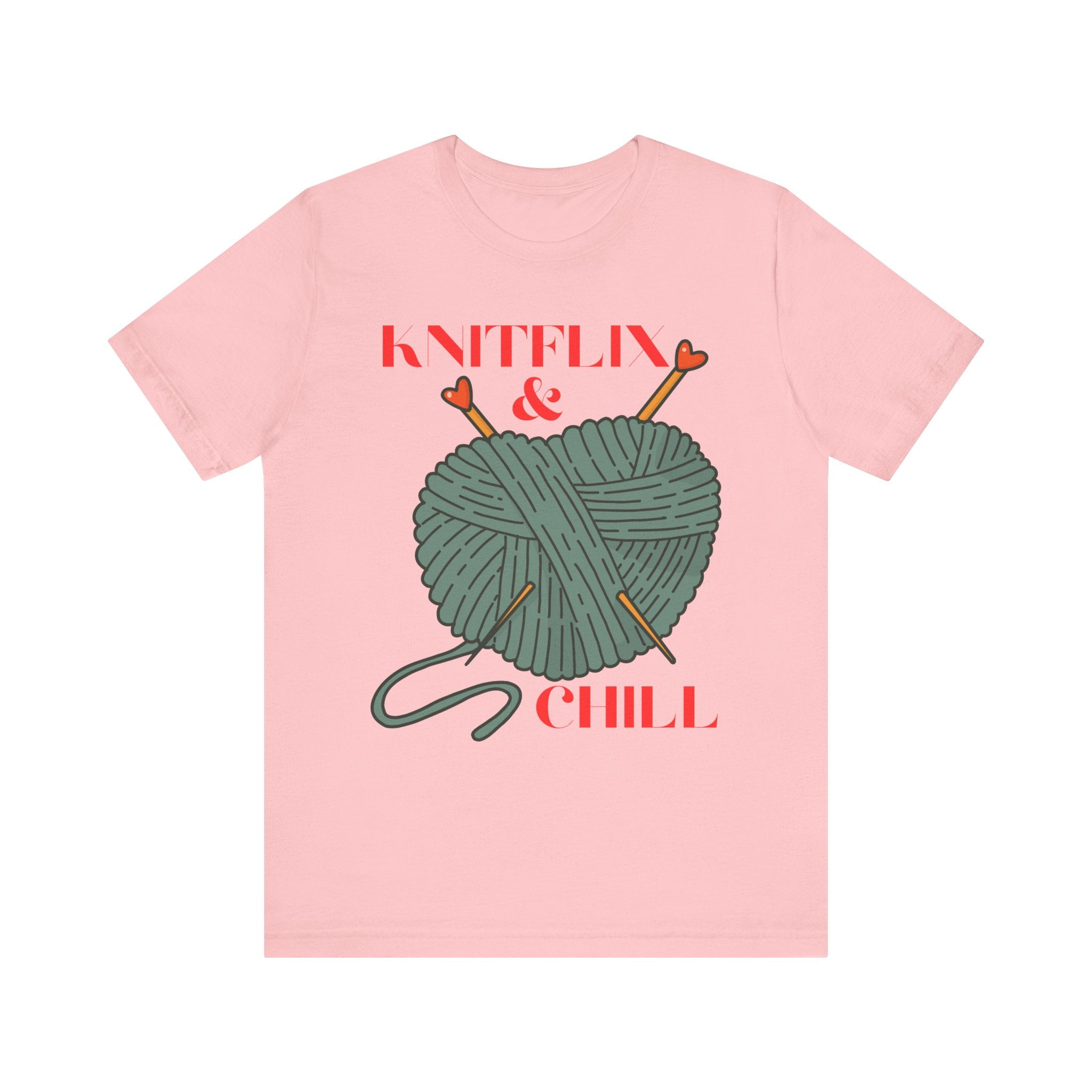 Knitflix & Chill Tee for Craft Lovers