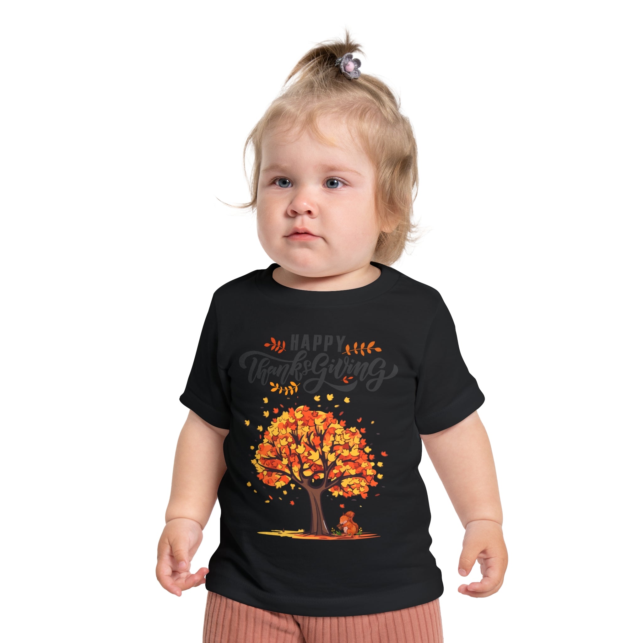 Happy Thanksgiving/Thanksgiving Baby T-Shirt, Cute Fall Apparel, Kids Autumn Clothing, Holiday Gift, Seasonal Outfit, Fall Tree Design