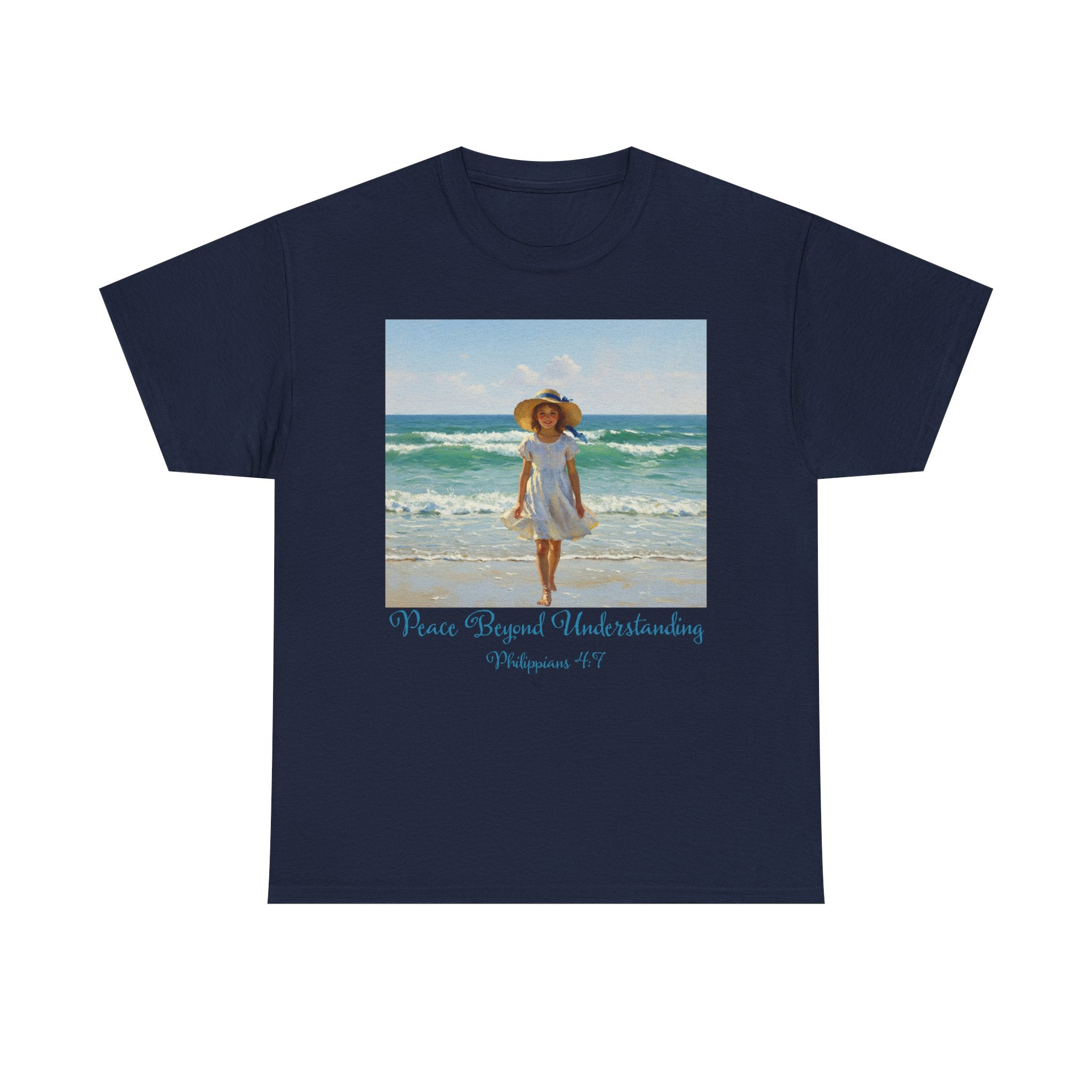 Serene Beach Vibes Tee for Summer Days, Top for Women, Casual Wear, Gifts for Beach Lovers, Vacay Essentials