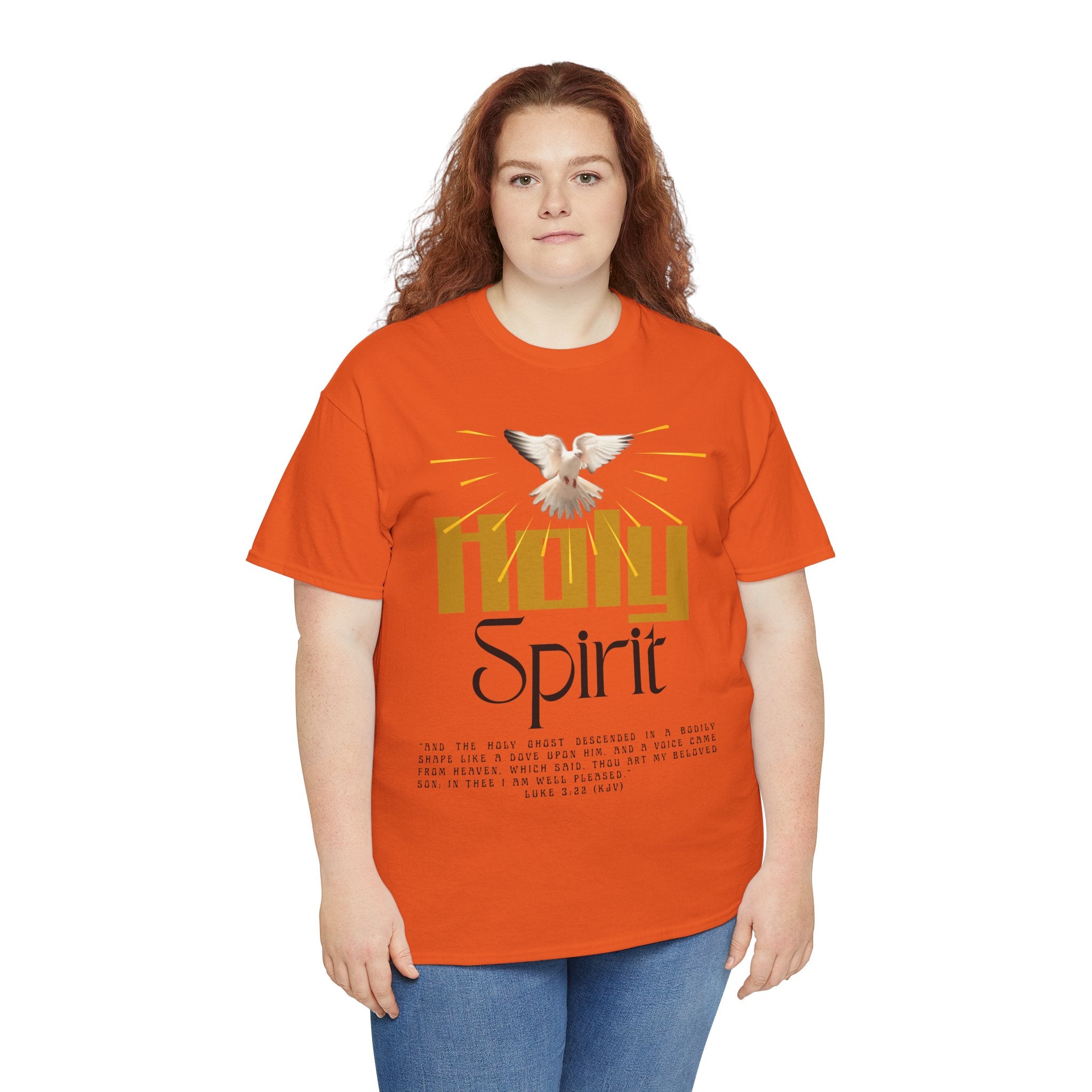 Christian T-shirts, Holy Spirit Unisex Heavy Cotton Tee, Inspirational T-Shirt for Faith Celebration, Christian Gift, Spiritual Attire, Religious Apparel