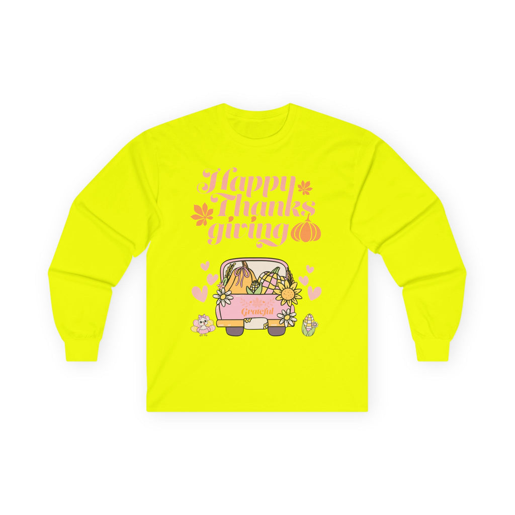 Thanksgiving Long Sleeve Tee, Cozy Fall Shirt, Autumn Apparel, Holiday Gift, Harvest Celebration Clothing, Cute Graphic Tee (Different design upon request)