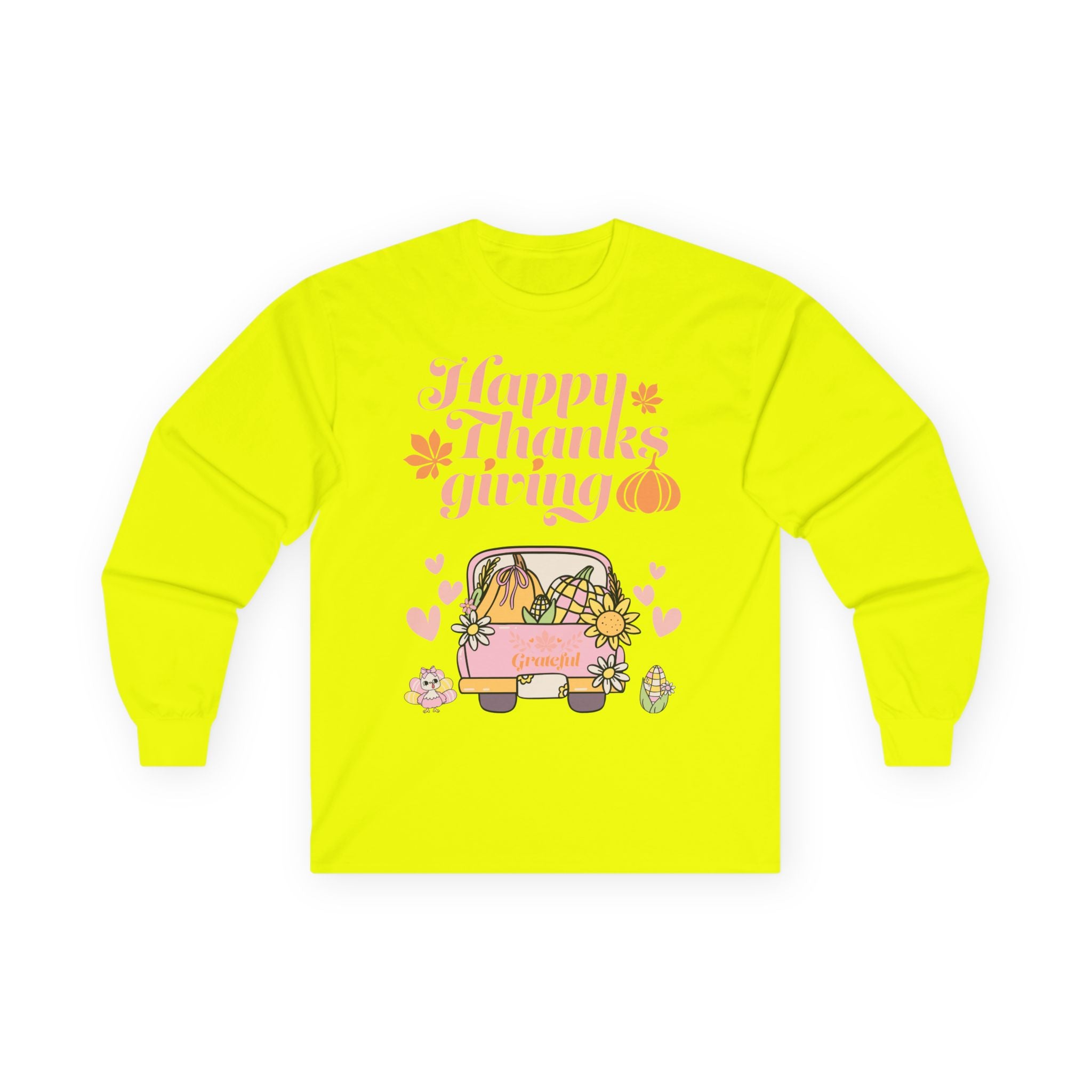 Thanksgiving Long Sleeve Tee, Cozy Fall Shirt, Autumn Apparel, Holiday Gift, Harvest Celebration Clothing, Cute Graphic Tee (Different design upon request)