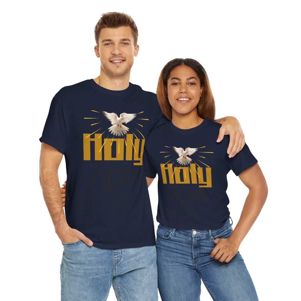 Christian T-shirts, Holy Spirit Unisex Heavy Cotton Tee, Inspirational T-Shirt for Faith Celebration, Christian Gift, Spiritual Attire, Religious Apparel