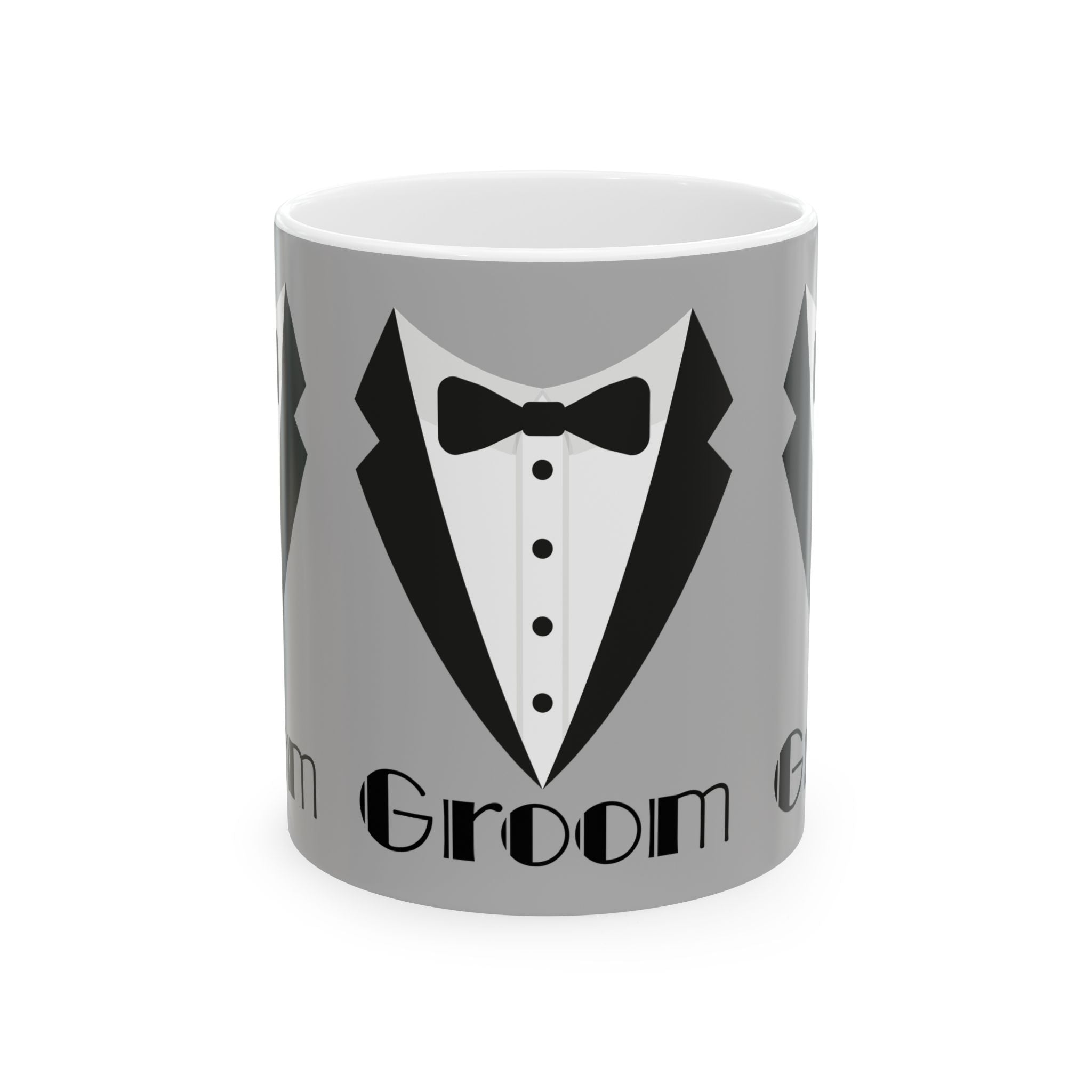 Groom Tuxedo Mug 11 oz | Wedding Gift, Groomsmen Proposal, Bridal Shower, Anniversary, Engagement Celebration