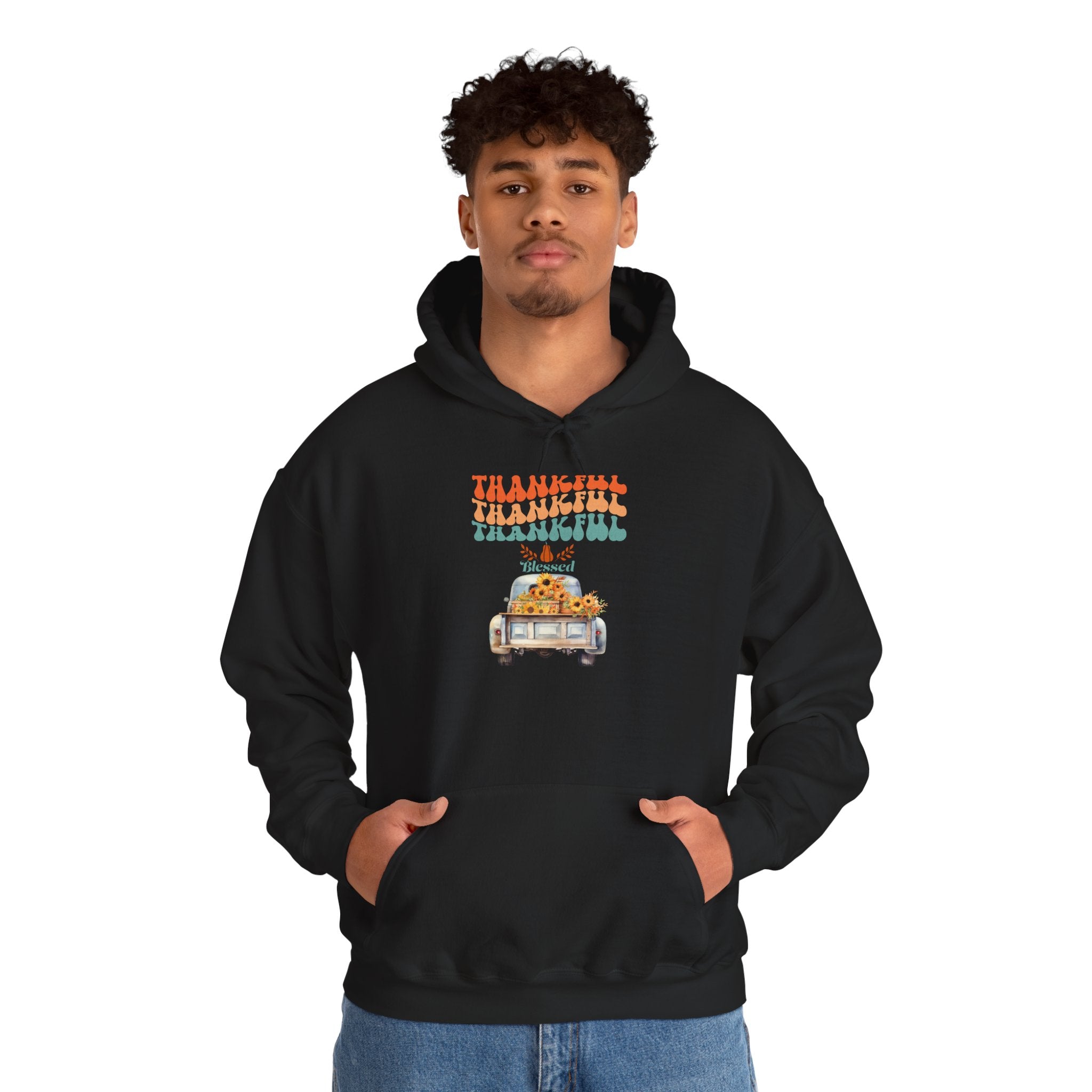 Thankful Vintage Hoodie - Cozy Unisex Sweatshirt for Fall, Thanksgiving Gathering, Gift, Casual Wear, Layering