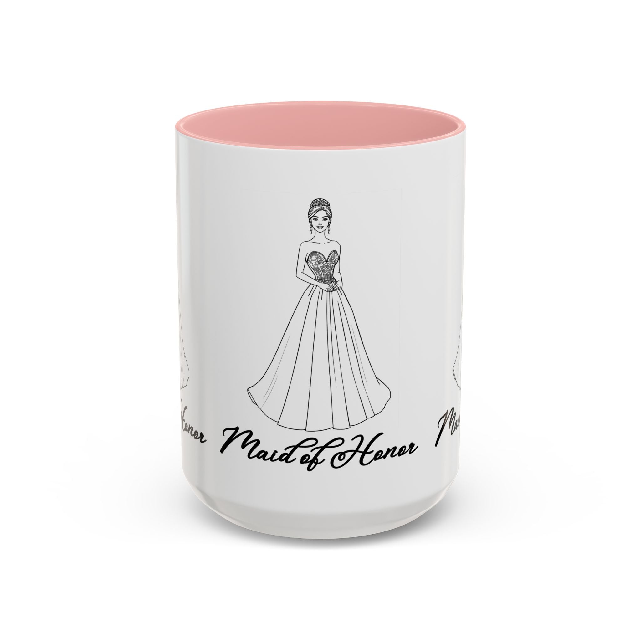 Maid of Honor Coffee Mug, Bridal Party Gift, Wedding Celebration Mug, Customizable Maid of Honor Cup, Cute Coffee Lover Gift