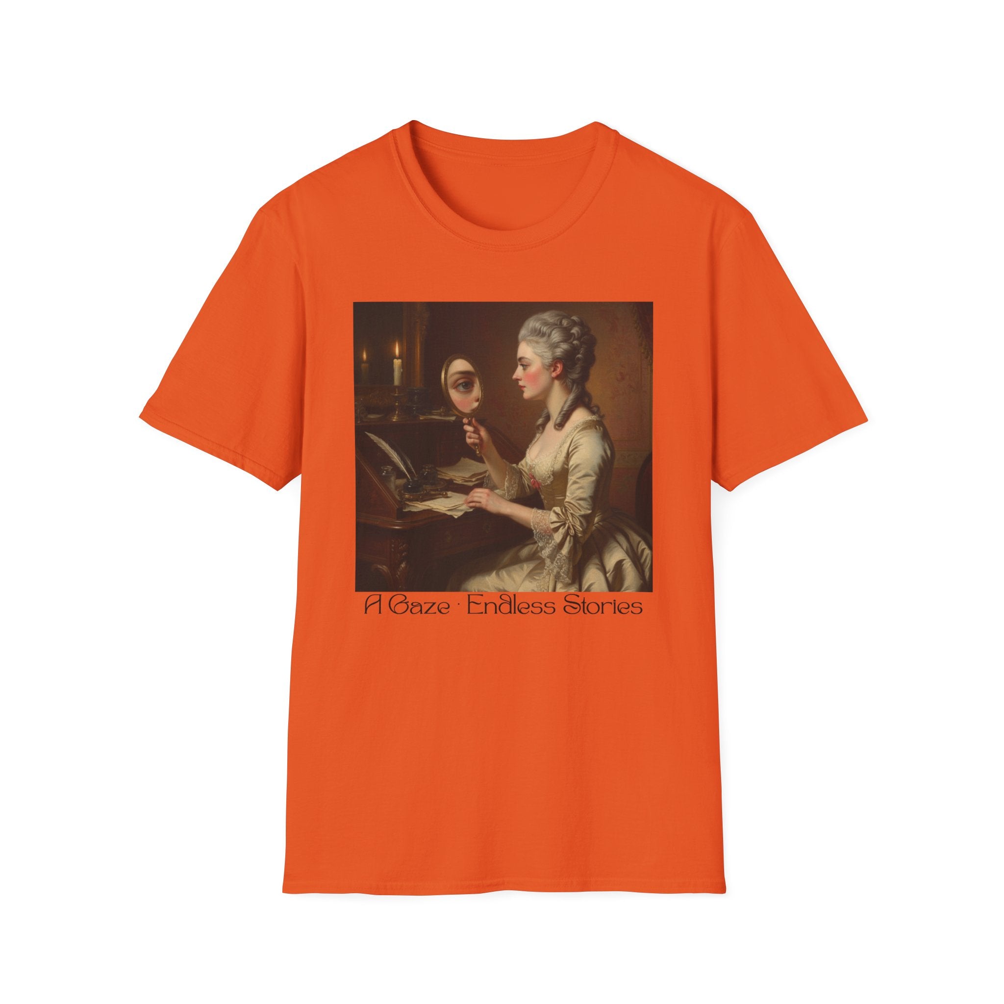 Artistic Vintage T-Shirt with 'A Gaze, Endless Stories' Design, Perfect for Art Lovers, Gifts, Casual Wear, Museum Visits, Art Class