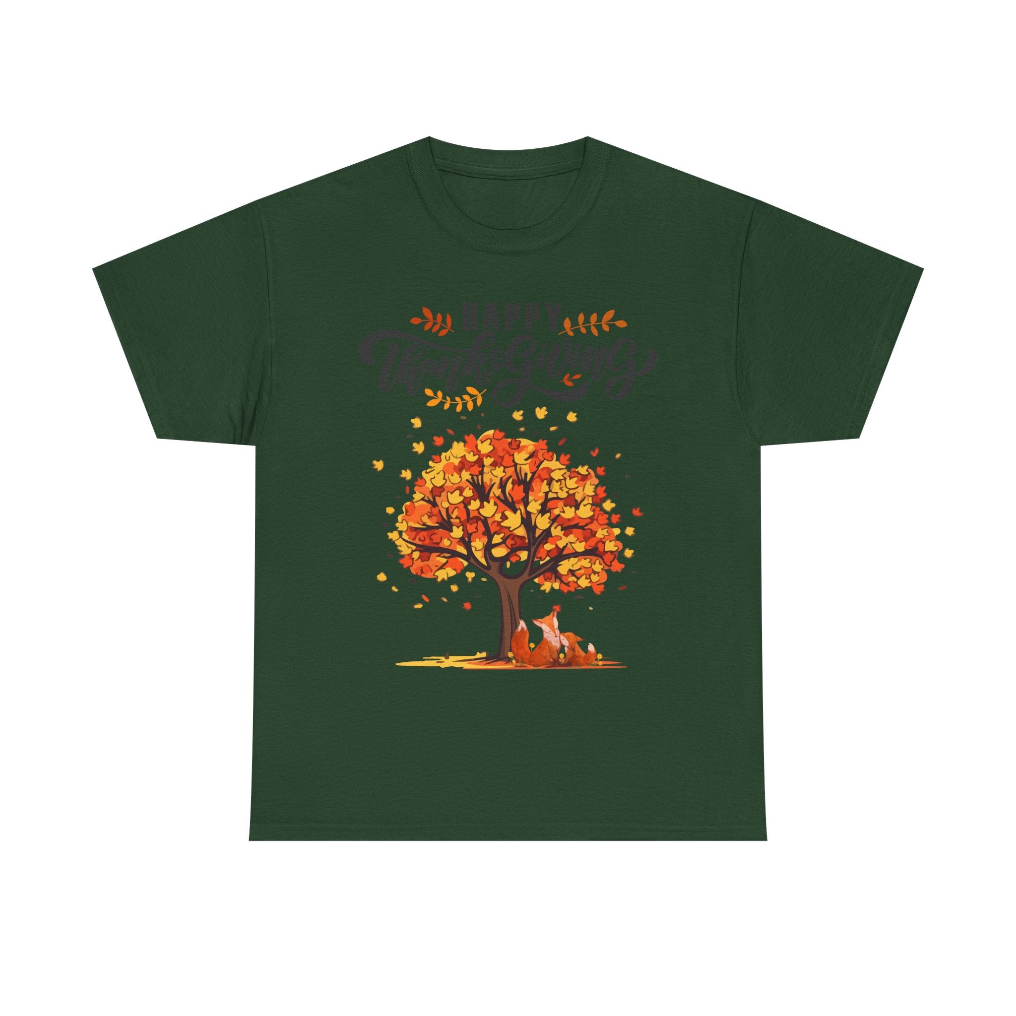 Thanksgiving Tree Tee, Fall T-Shirt, Autumn Apparel, Cozy Gift for Family, Cute Holiday Top