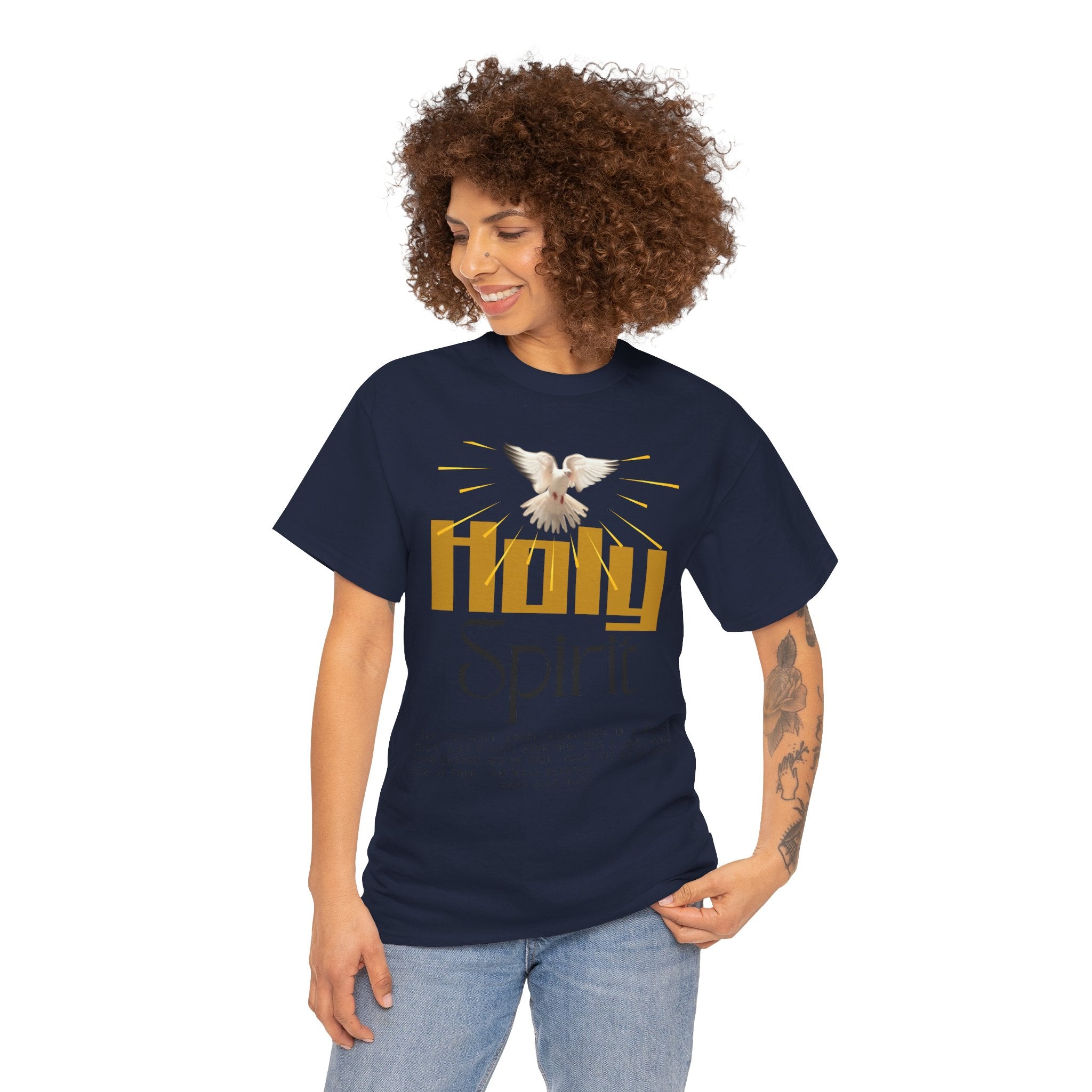 Christian T-shirts, Holy Spirit Unisex Heavy Cotton Tee, Inspirational T-Shirt for Faith Celebration, Christian Gift, Spiritual Attire, Religious Apparel