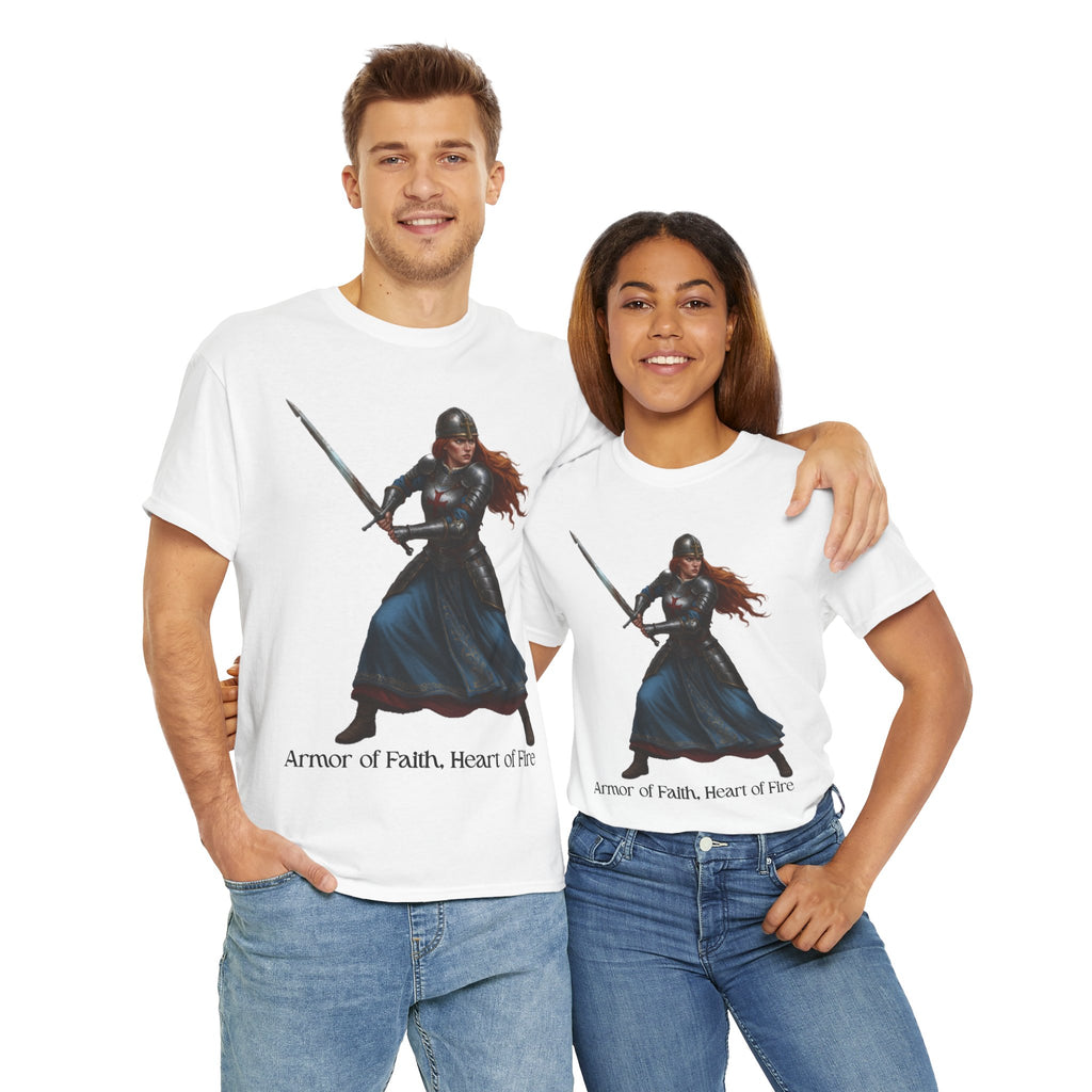 Warrior Spirit Unisex Heavy Cotton Tee, Inspirational Shirt, Fantasy Gift, Empowerment Merchandise, Soft Cotton Tee, Everyday Wear