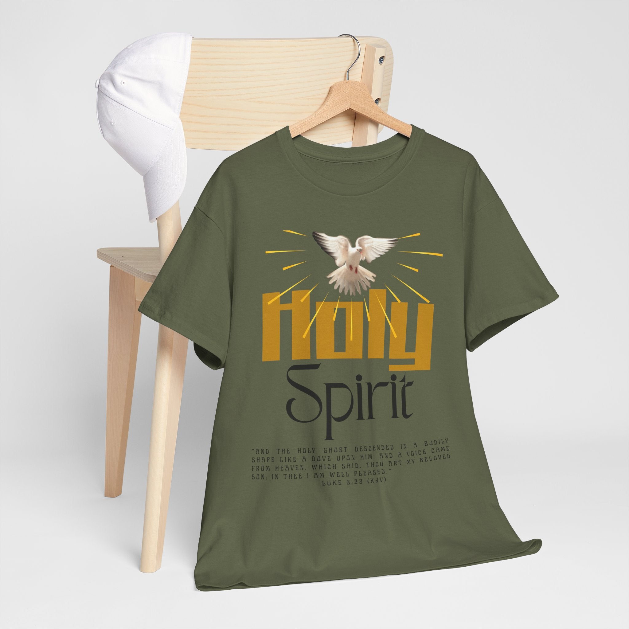 Christian T-shirts, Holy Spirit Unisex Heavy Cotton Tee, Inspirational T-Shirt for Faith Celebration, Christian Gift, Spiritual Attire, Religious Apparel