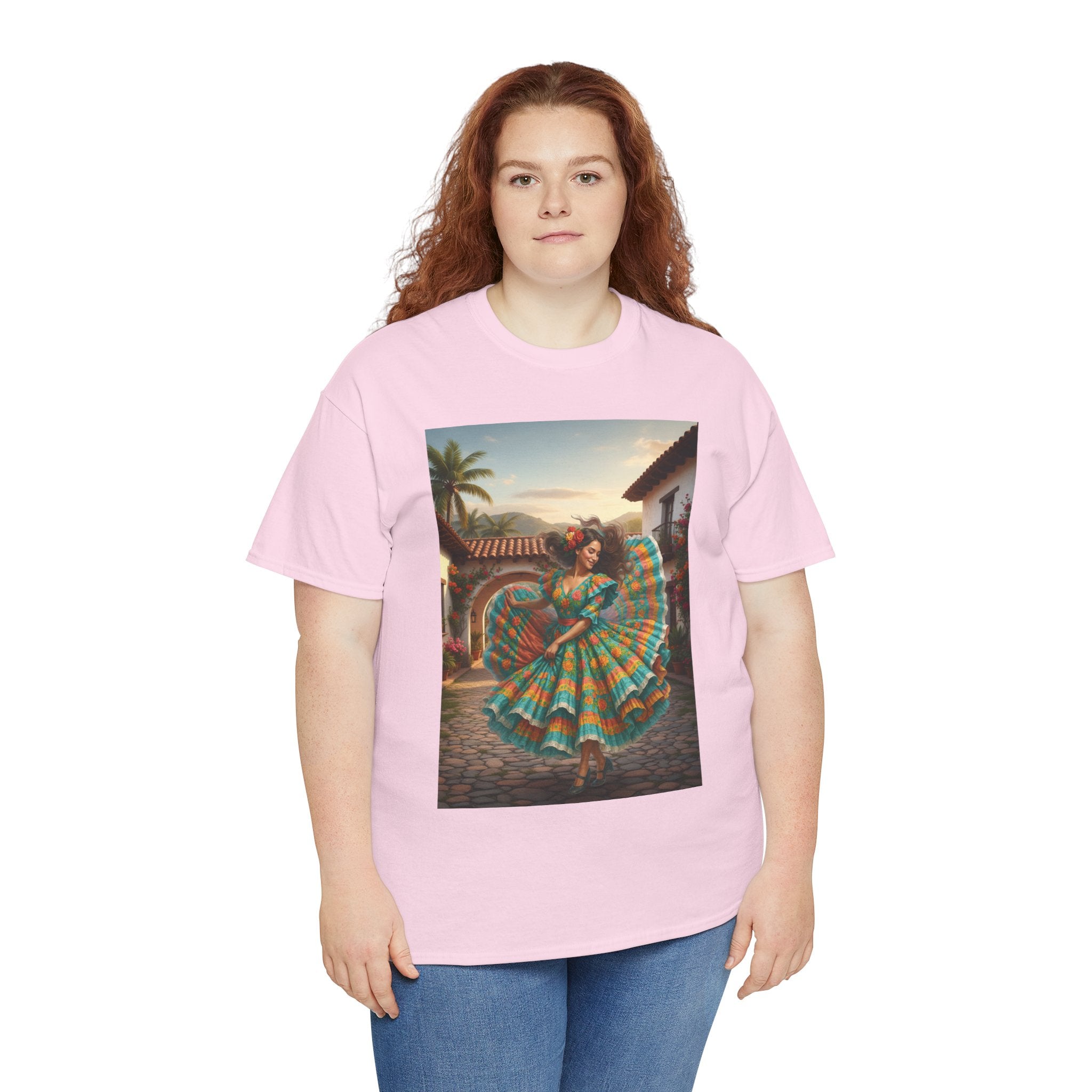 Folklórico Dancer Vibrant Graphic Tee - Perfect for Festivals, Casual Outings, Gifts, Dance Lovers, Unisex Fashion