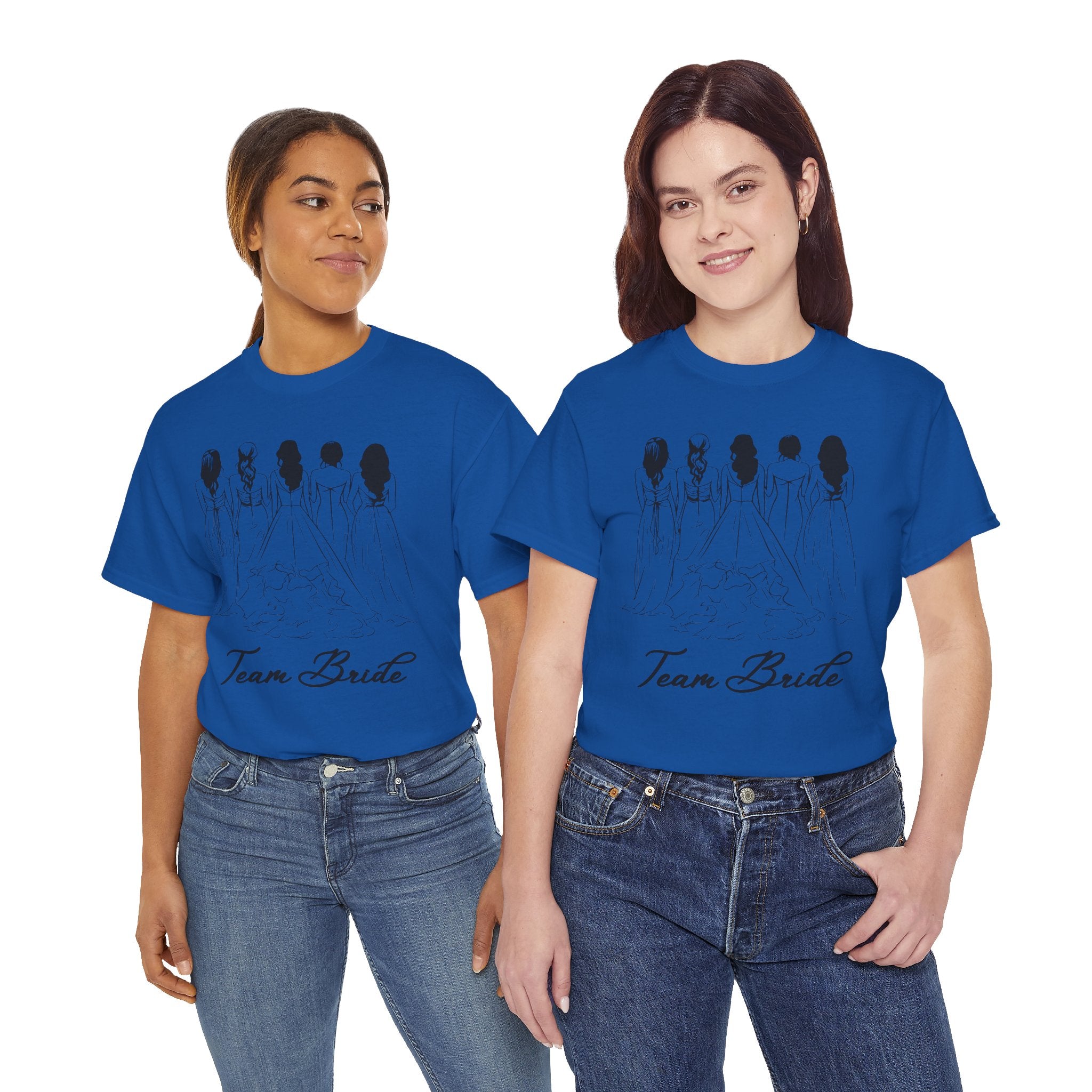 Team Bride Unisex Heavy Cotton Tee - Perfect for Weddings, Bridal Showers, Engagements, Bachelorette Parties, Group Celebrations