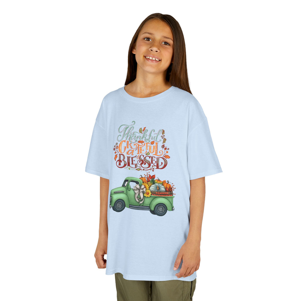 Blessed Fall Kids Tee, Adorable Autumn Shirt, Cute Harvest T-Shirt, Thanksgiving Gift for Kids, Comfy Cotton Youth Apparel