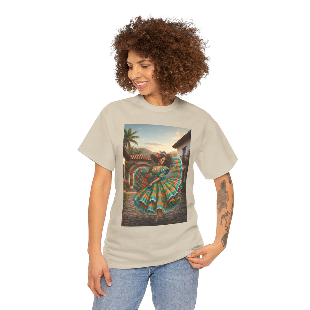 Folklórico Dancer Vibrant Graphic Tee - Perfect for Festivals, Casual Outings, Gifts, Dance Lovers, Unisex Fashion