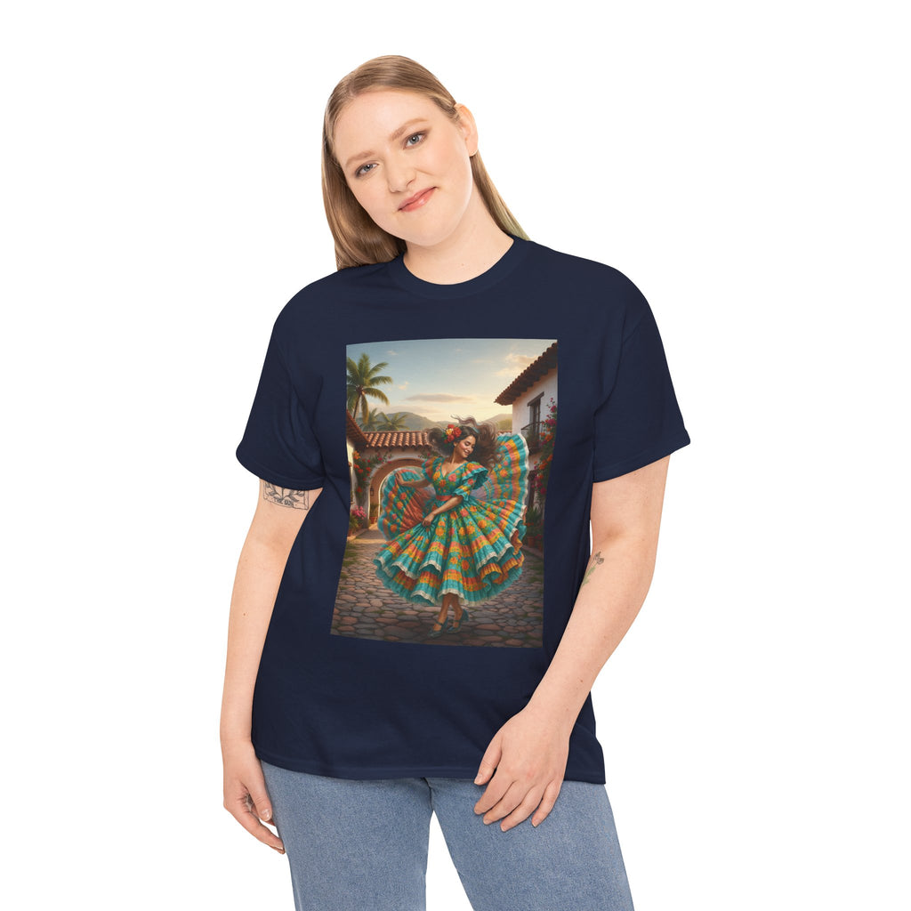 Folklórico Dancer Vibrant Graphic Tee - Perfect for Festivals, Casual Outings, Gifts, Dance Lovers, Unisex Fashion