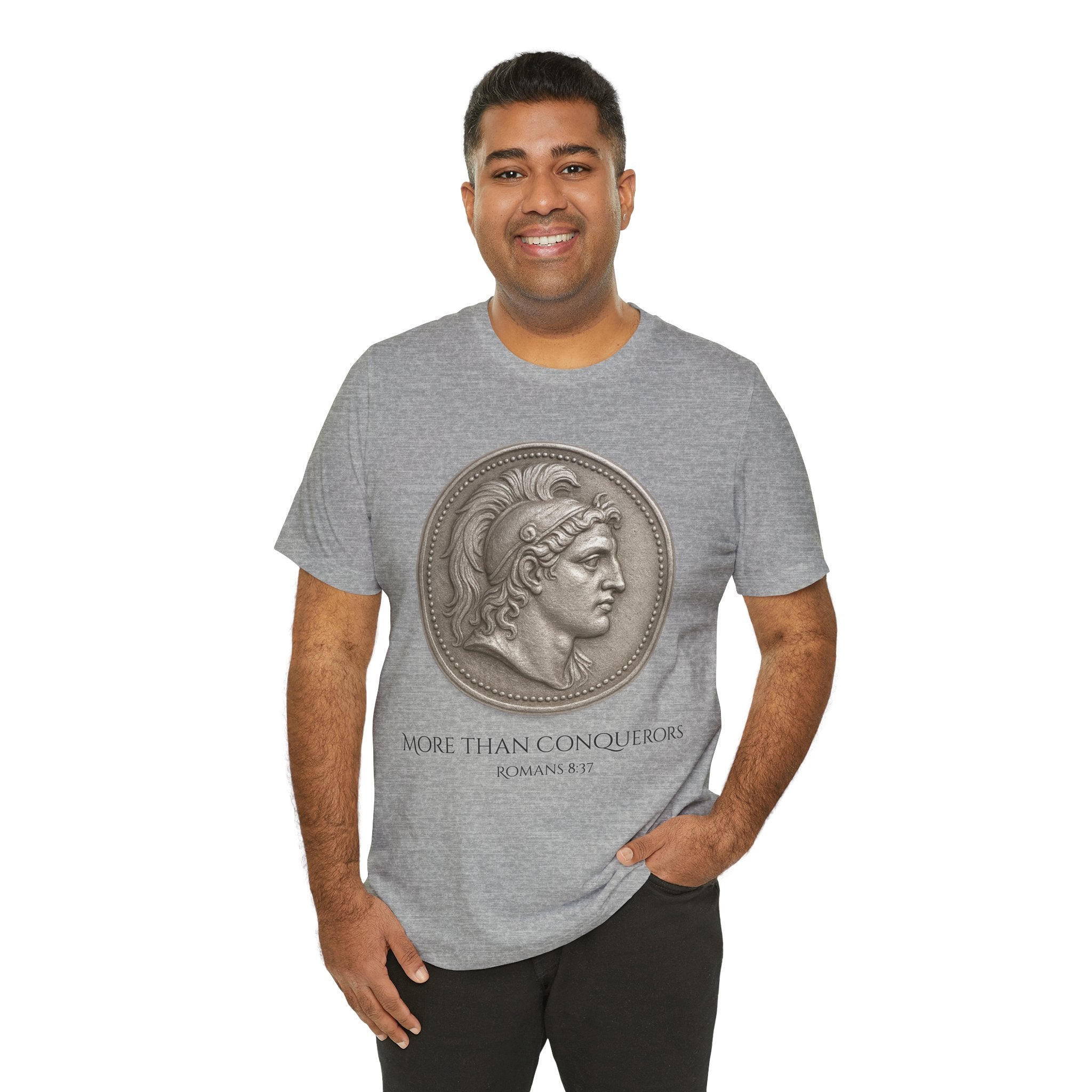 More Than Conquerors Unisex Short Sleeve Tee - Inspirational Christian Apparel, Motivational Shirt, Faith-Based Gift, Scripture Tee, [...]