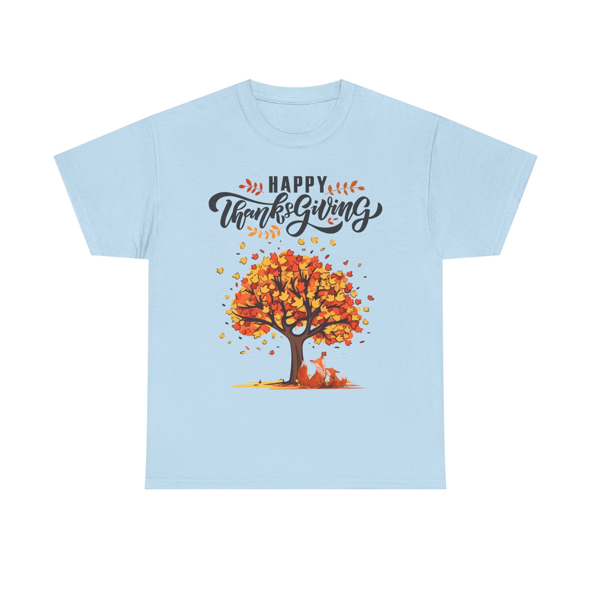 Thanksgiving Tree Tee, Fall T-Shirt, Autumn Apparel, Cozy Gift for Family, Cute Holiday Top