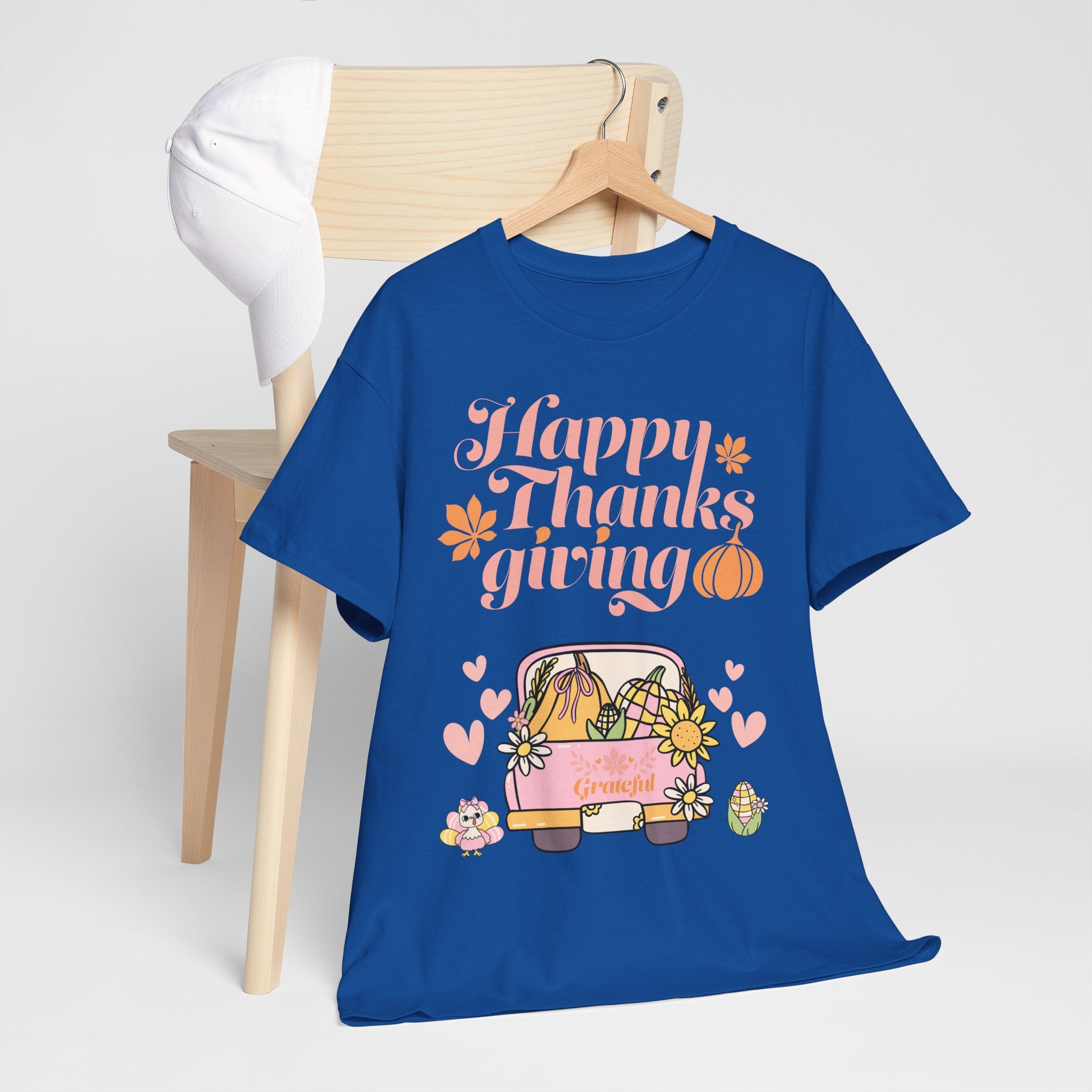 Happy Thanksgiving Unisex Tee | Cozy Autumn Shirt for Family Gatherings, Thanksgiving Celebration, Fall Fashion, Cute Gift Idea