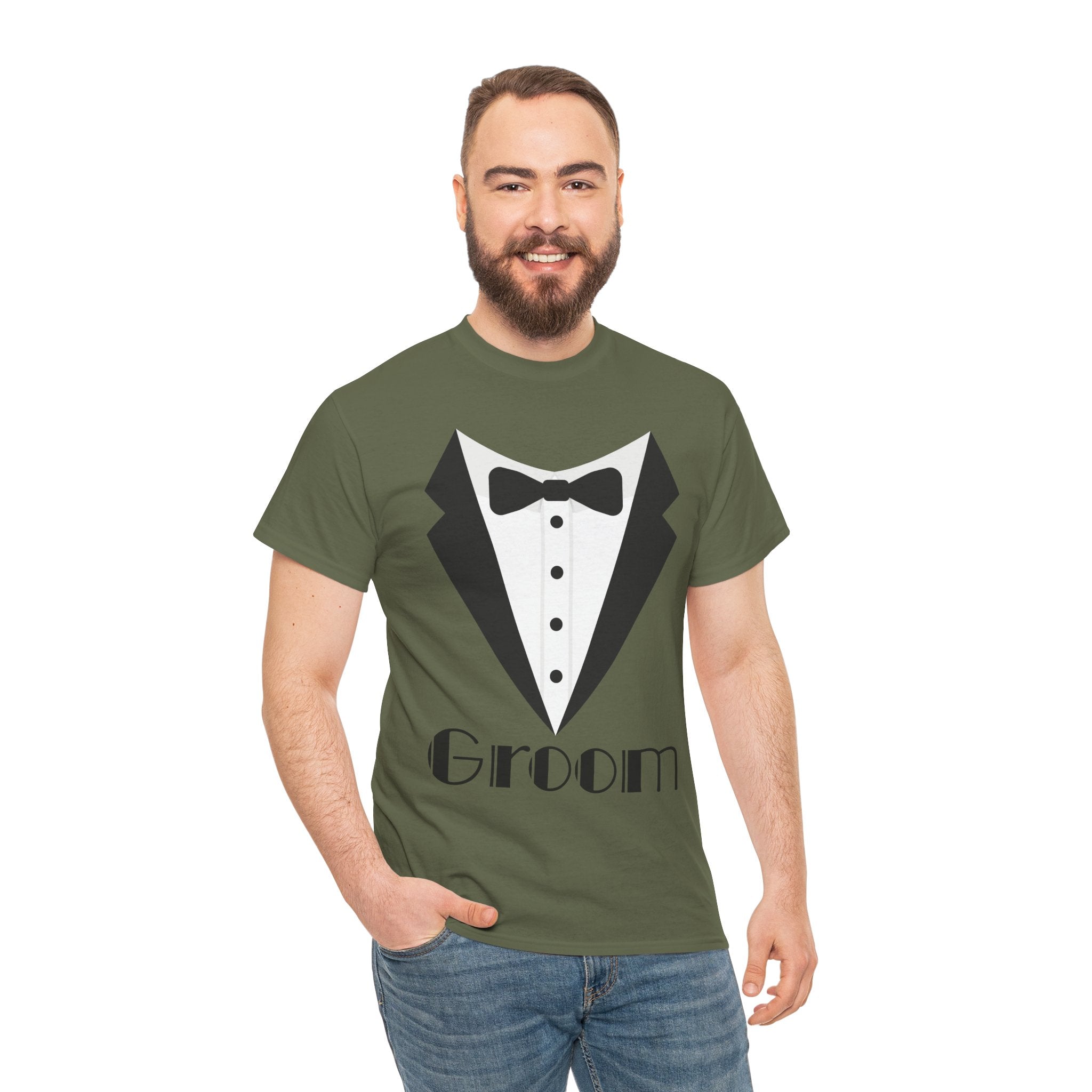 Groom T-Shirt, Unisex Heavy Cotton Tee for Weddings, Bachelor Parties, Groomsmen Gifts, Casual Wear, Bridal Showers