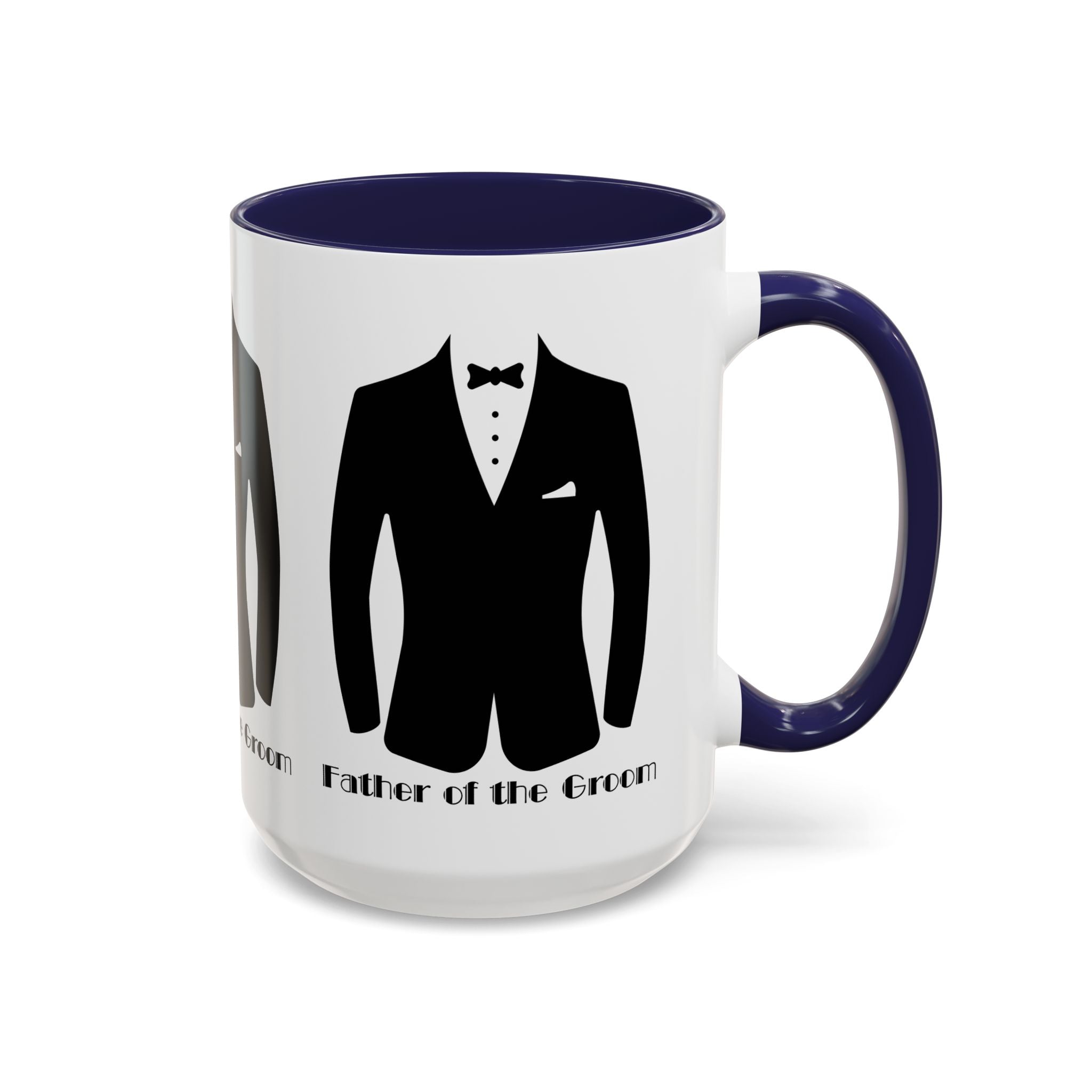 Father of the Groom Accent Coffee Mug 11/15 oz- Perfect Groomsmen Gift, Wedding Keepsake, Stylish Drinkware, Unique Wedding Favor
