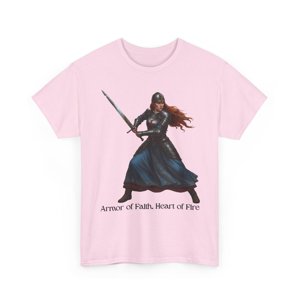 Warrior Spirit Unisex Heavy Cotton Tee, Inspirational Shirt, Fantasy Gift, Empowerment Merchandise, Soft Cotton Tee, Everyday Wear