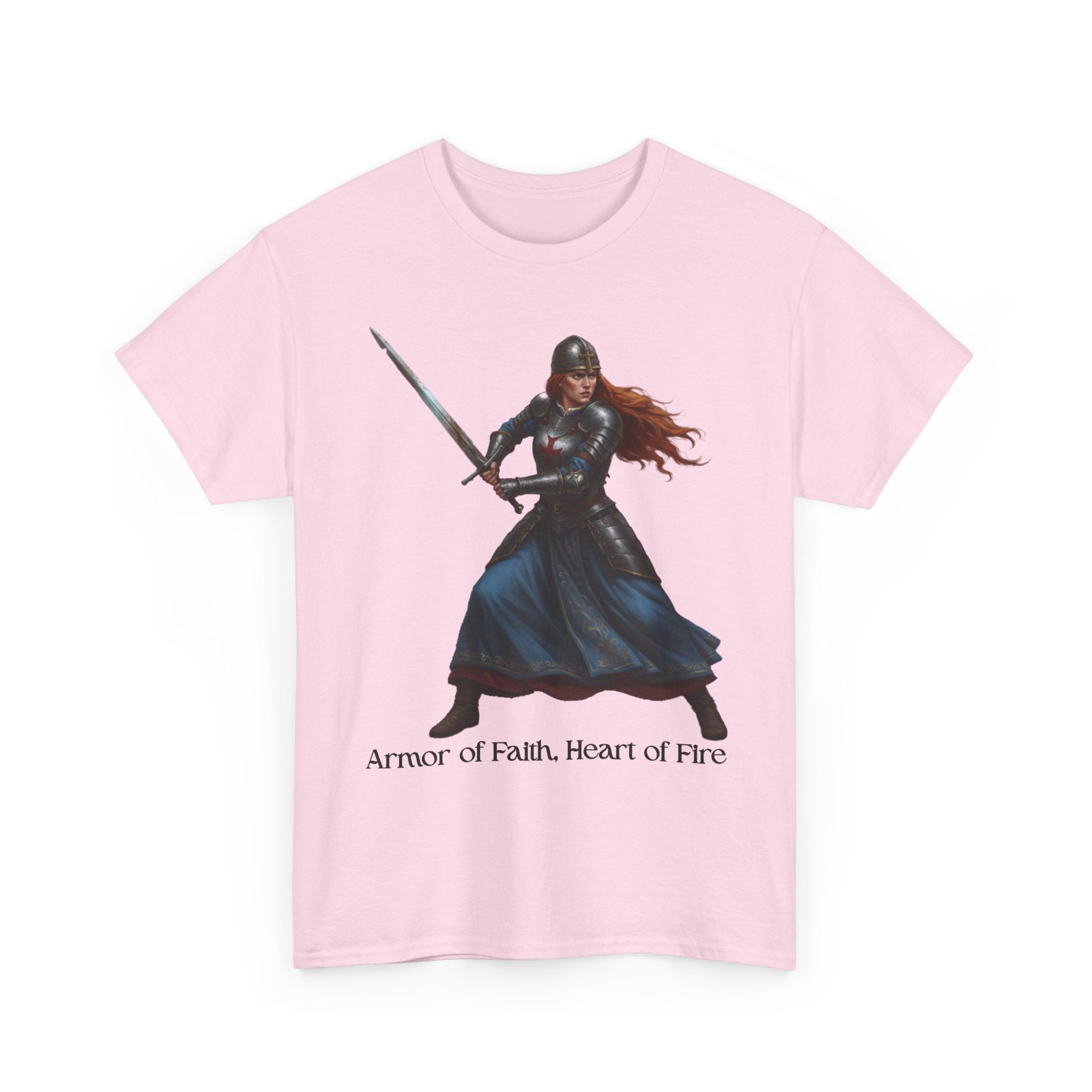 Warrior Spirit Unisex Heavy Cotton Tee, Inspirational Shirt, Fantasy Gift, Empowerment Merchandise, Soft Cotton Tee, Everyday Wear