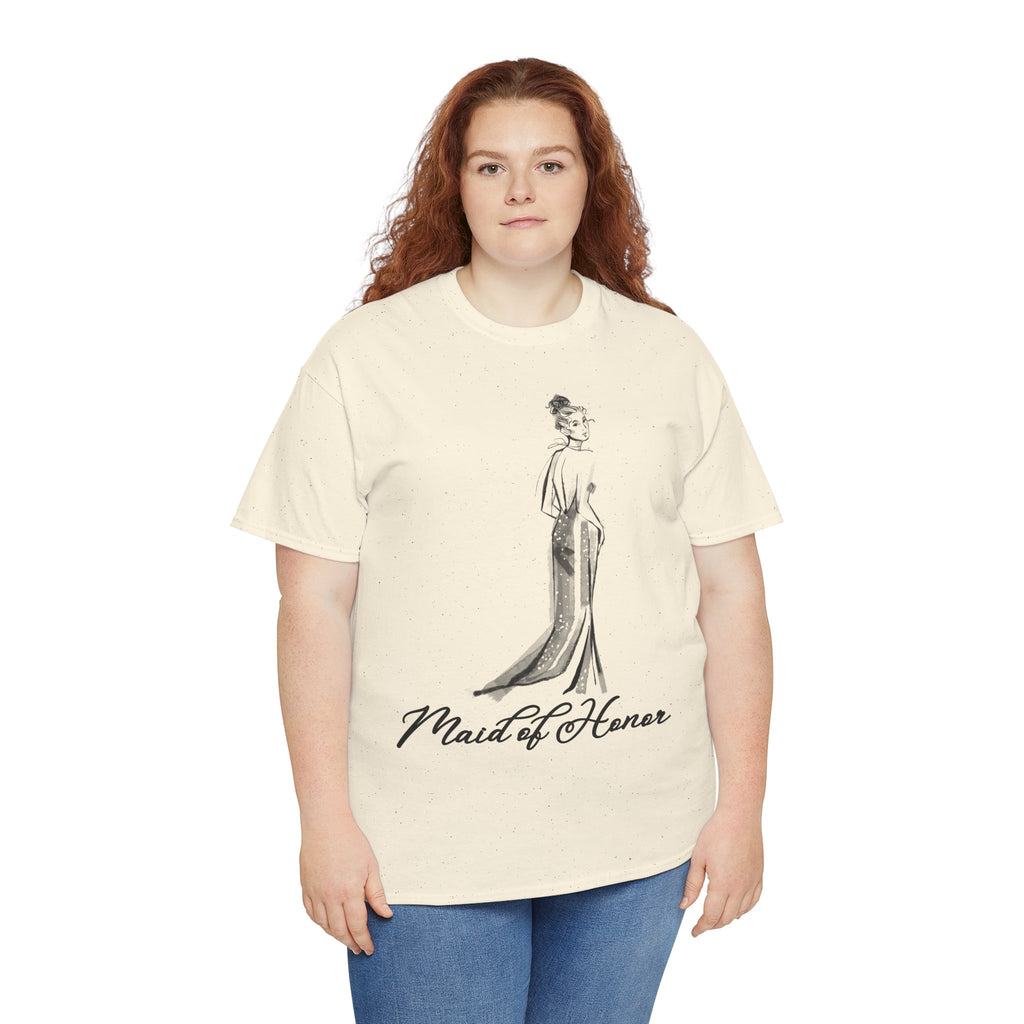 Maid of Honor Tee, Unisex Heavy Cotton Tee, Wedding Party Shirt, Bridal Shower Gift, Bachelorette Party Attire