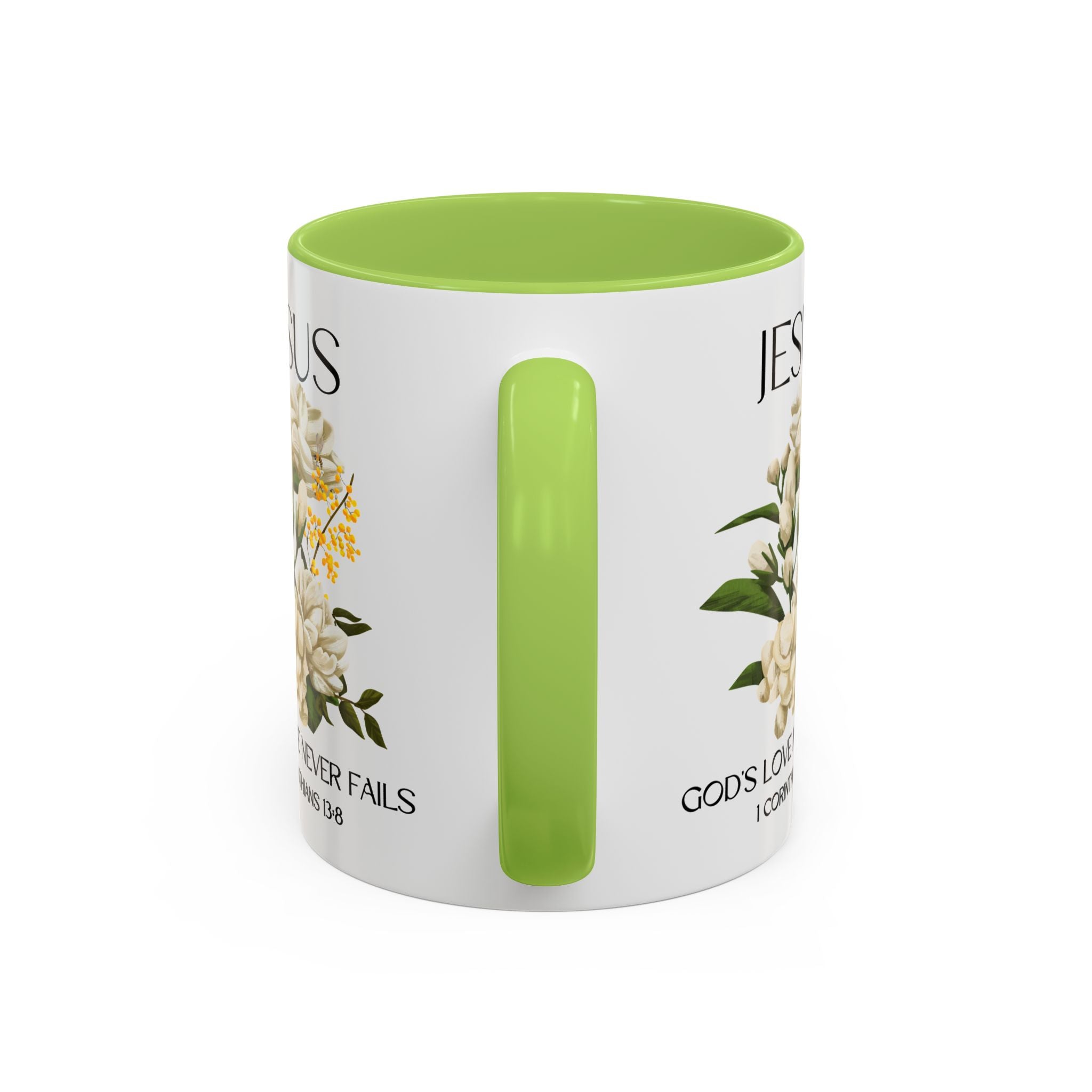 Inspirational Floral Coffee Mug 11/15 oz  - God's Love Design, Christian Gift, Home Decor, Mug for Faith, Coffee Lovers