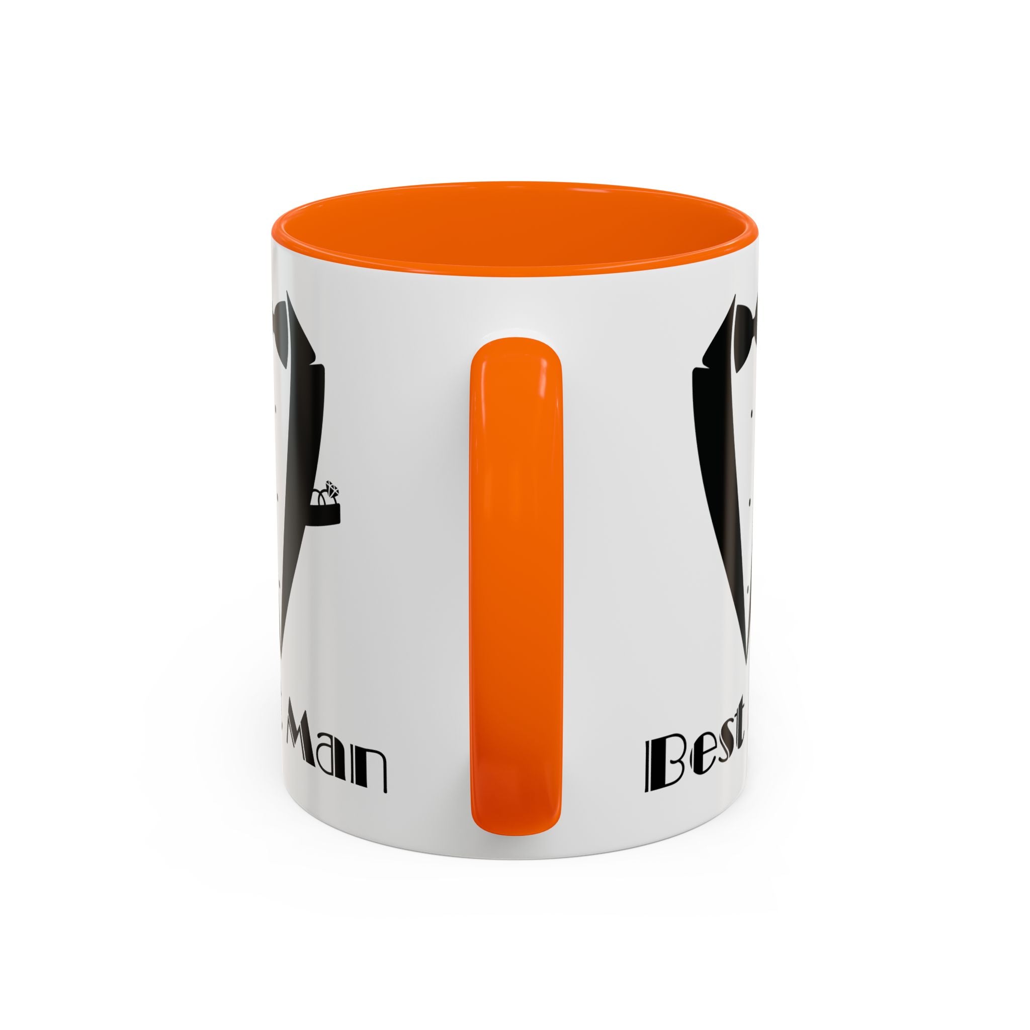 Best Man Accent Coffee Mug 11/15 oz, Groom’s Gift, Wedding Party Favor, Unique Best Man Gift, Black and White Coffee Cup