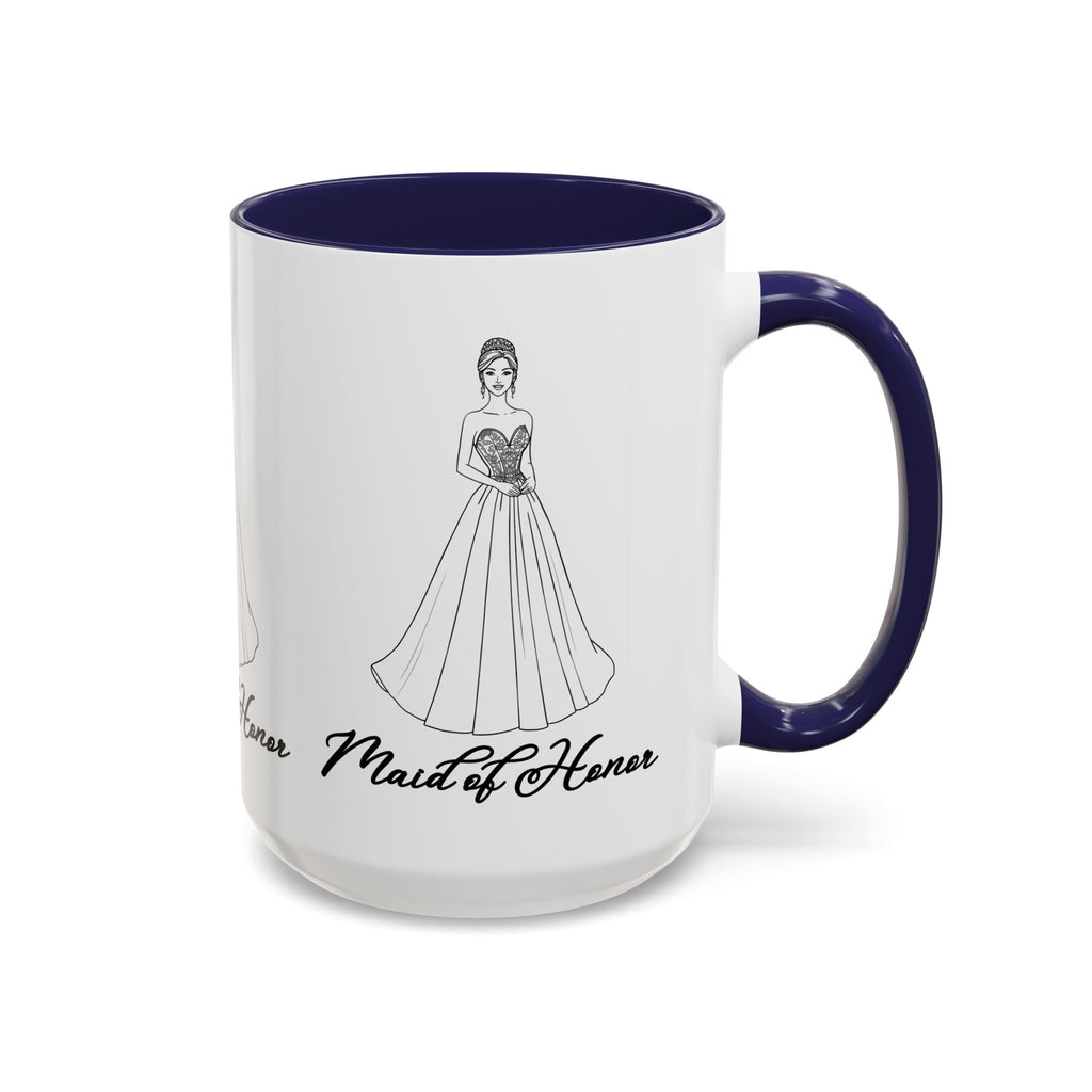 Maid of Honor Coffee Mug, Bridal Party Gift, Wedding Celebration Mug, Customizable Maid of Honor Cup, Cute Coffee Lover Gift