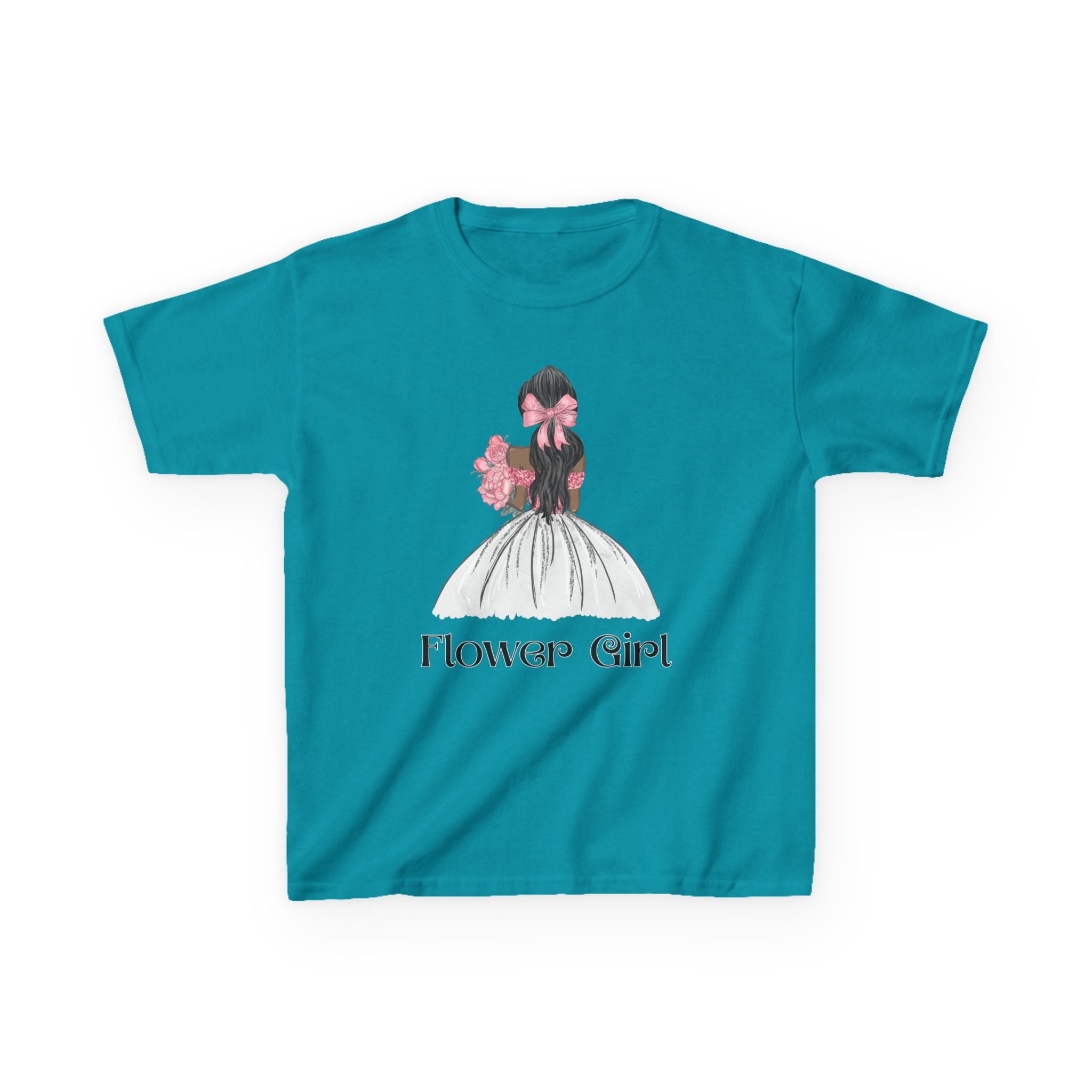 Flower Girl Kids Tee, Cute Floral T-Shirt for Flower Girls, Wedding Apparel, Toddler Gift, Birthday Outfit, Spring Fling Top