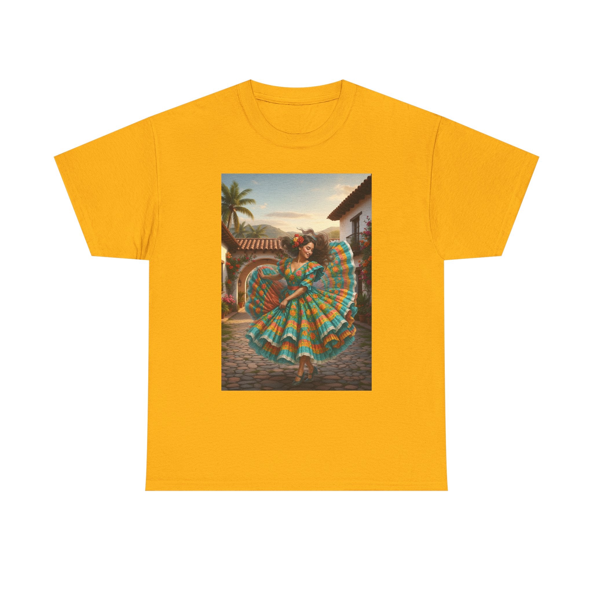 Folklórico Dancer Vibrant Graphic Tee - Perfect for Festivals, Casual Outings, Gifts, Dance Lovers, Unisex Fashion
