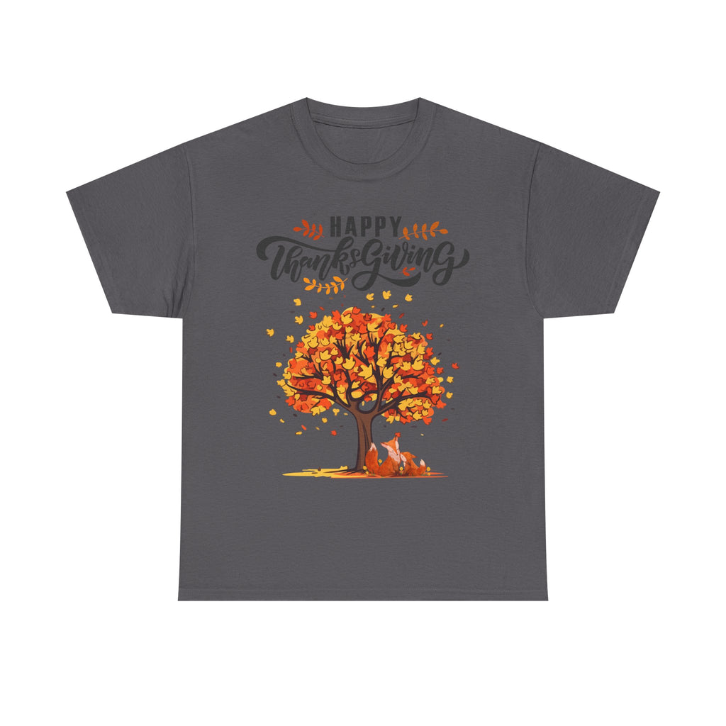 Thanksgiving Tree Tee, Fall T-Shirt, Autumn Apparel, Cozy Gift for Family, Cute Holiday Top
