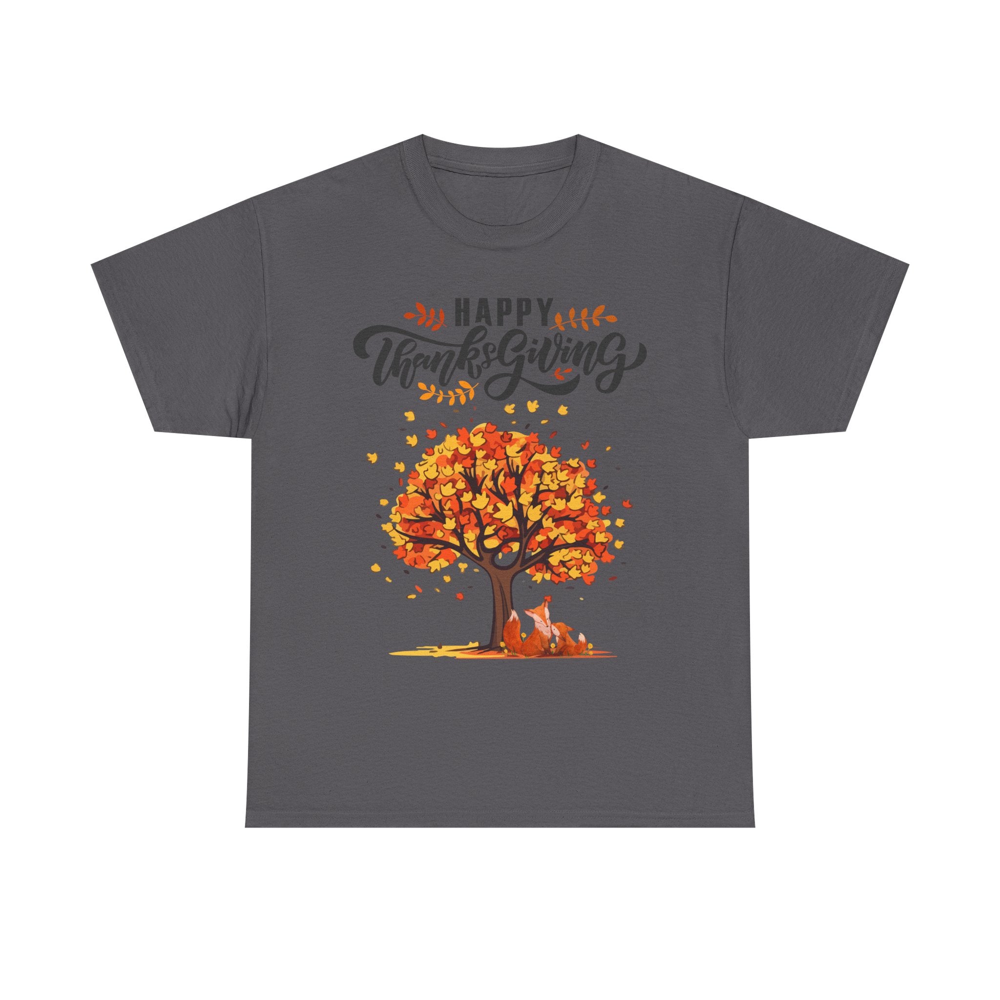 Thanksgiving Tree Tee, Fall T-Shirt, Autumn Apparel, Cozy Gift for Family, Cute Holiday Top