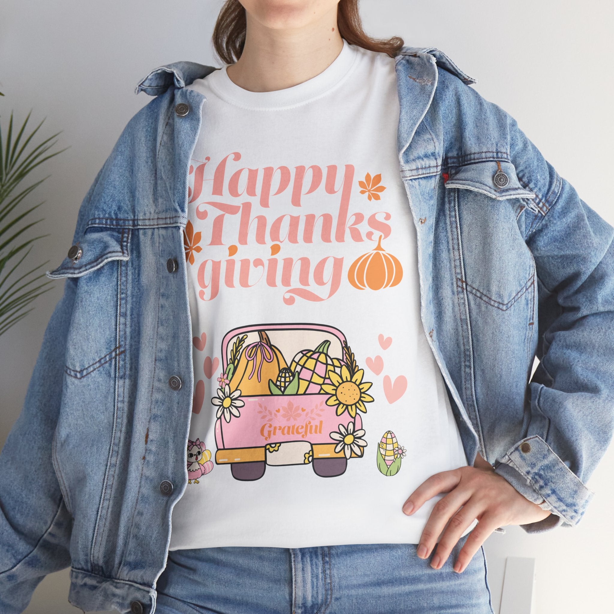 Happy Thanksgiving Unisex Tee | Cozy Autumn Shirt for Family Gatherings, Thanksgiving Celebration, Fall Fashion, Cute Gift Idea
