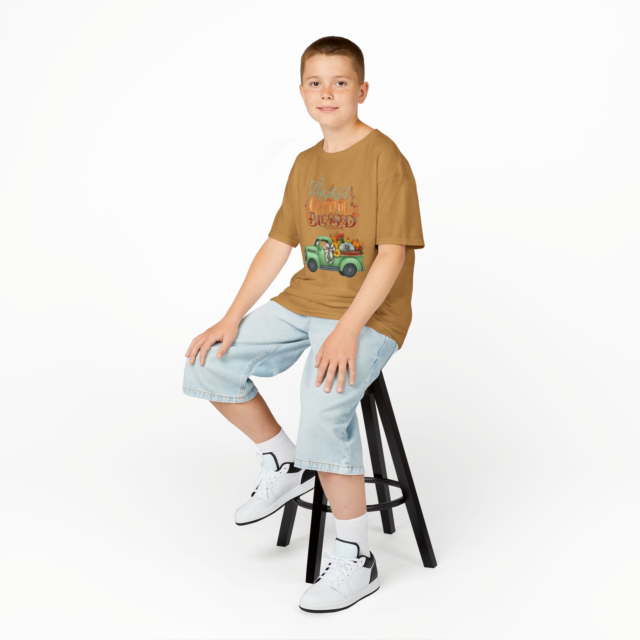 Blessed Fall Kids Tee, Adorable Autumn Shirt, Cute Harvest T-Shirt, Thanksgiving Gift for Kids, Comfy Cotton Youth Apparel