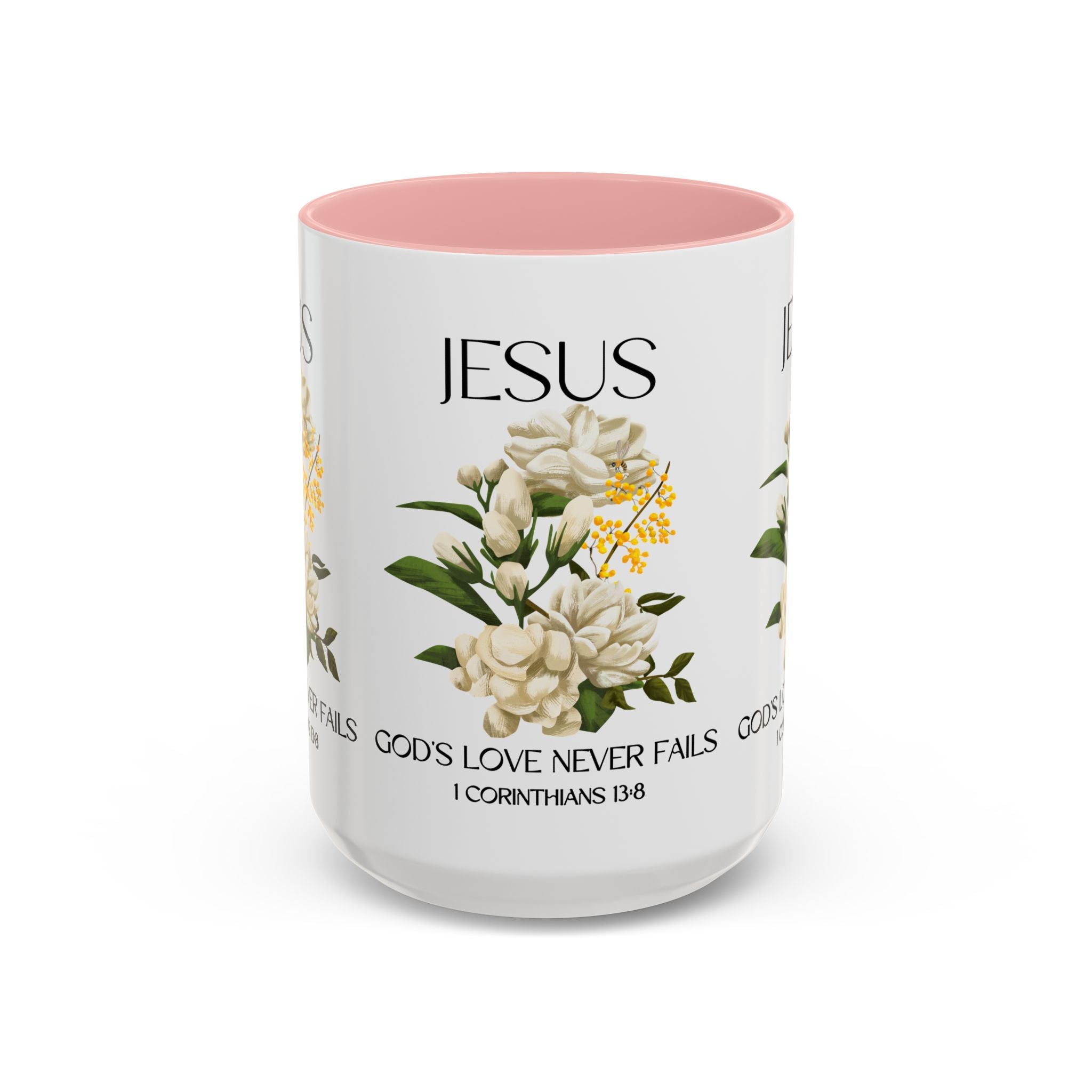 Inspirational Floral Coffee Mug 11/15 oz  - God's Love Design, Christian Gift, Home Decor, Mug for Faith, Coffee Lovers