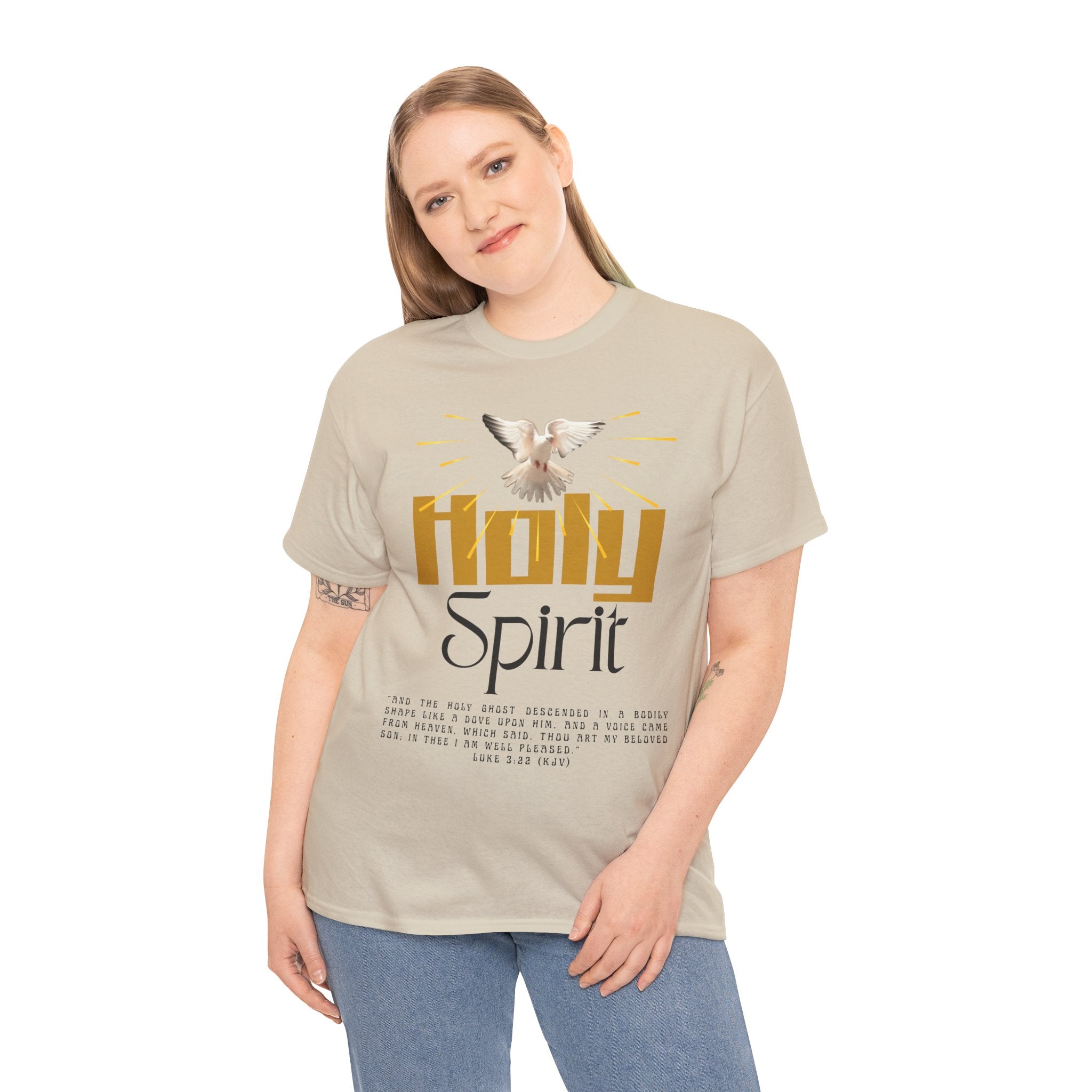 Christian T-shirts, Holy Spirit Unisex Heavy Cotton Tee, Inspirational T-Shirt for Faith Celebration, Christian Gift, Spiritual Attire, Religious Apparel