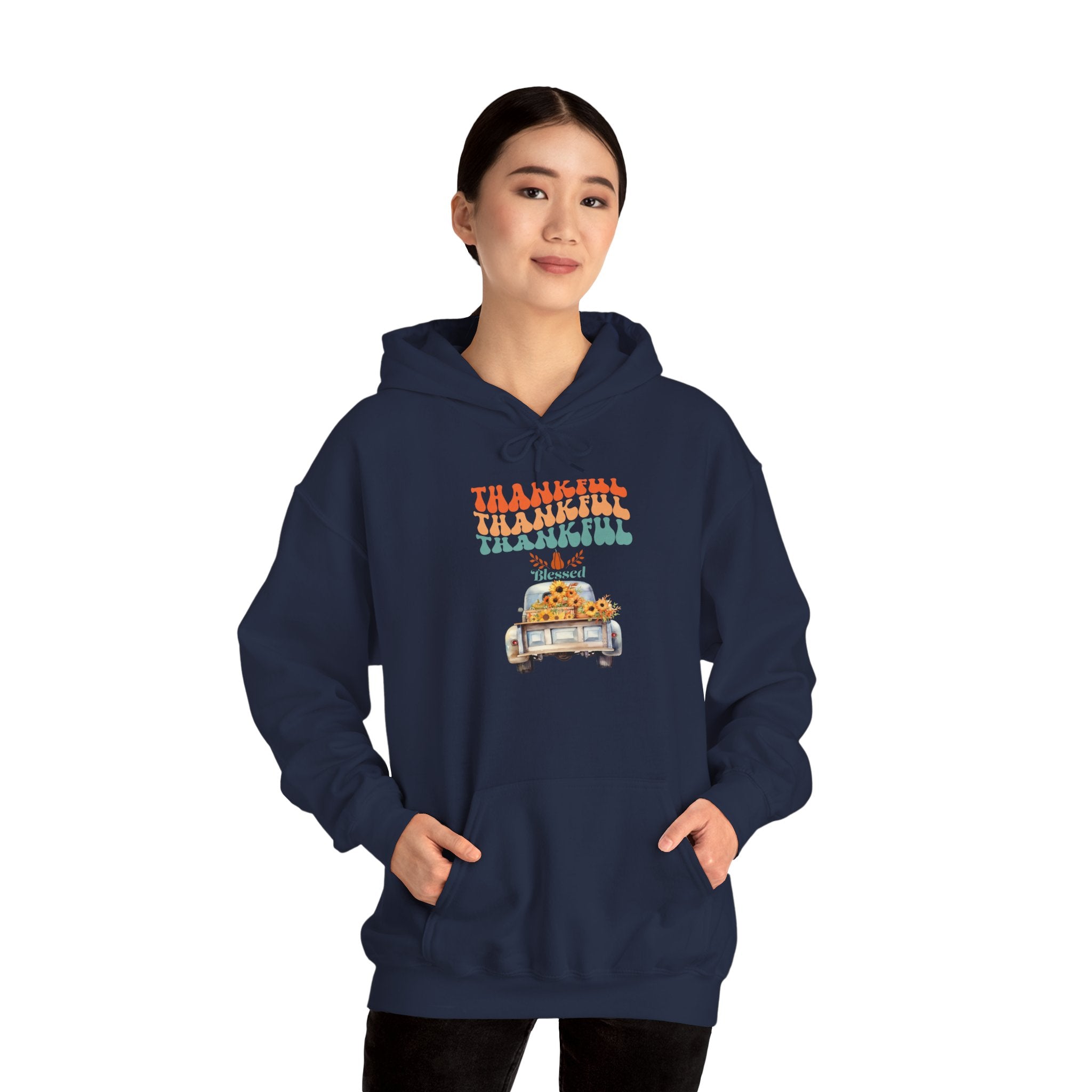 Thankful Vintage Hoodie - Cozy Unisex Sweatshirt for Fall, Thanksgiving Gathering, Gift, Casual Wear, Layering