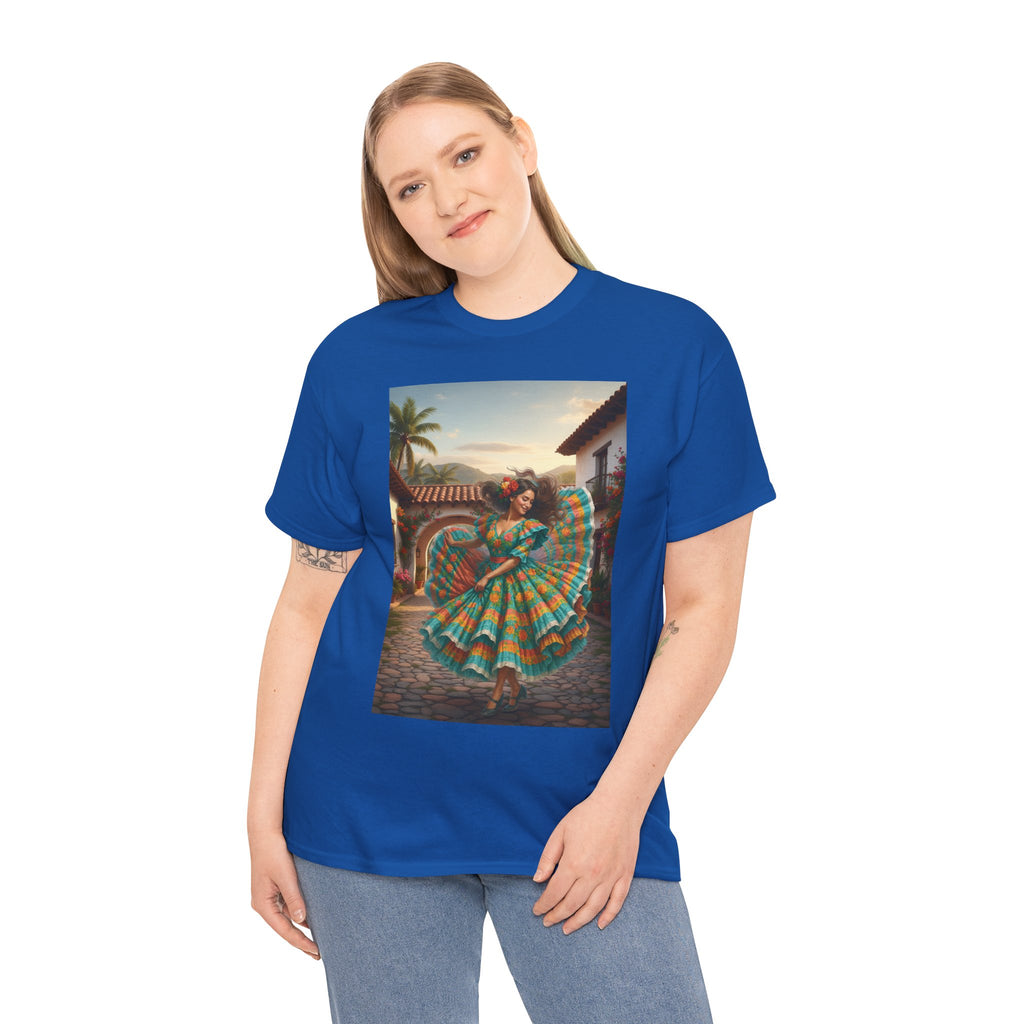 Folklórico Dancer Vibrant Graphic Tee - Perfect for Festivals, Casual Outings, Gifts, Dance Lovers, Unisex Fashion