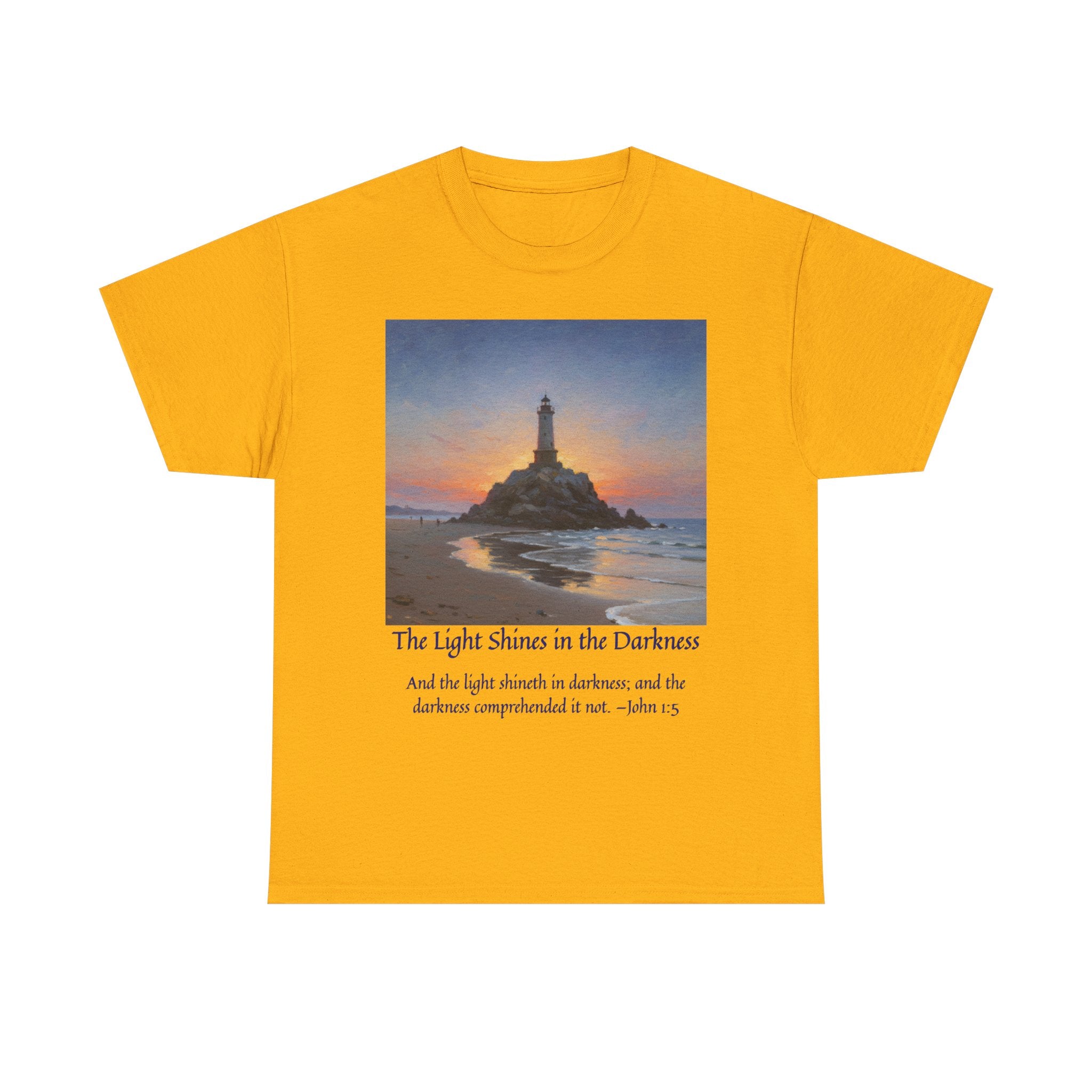 Light in Darkness Unisex Cotton Tee-inspired by Monet, Inspirational Shirt, Bible Verse Tee, Faith-Based Apparel, Perfect Gift for All Occasions