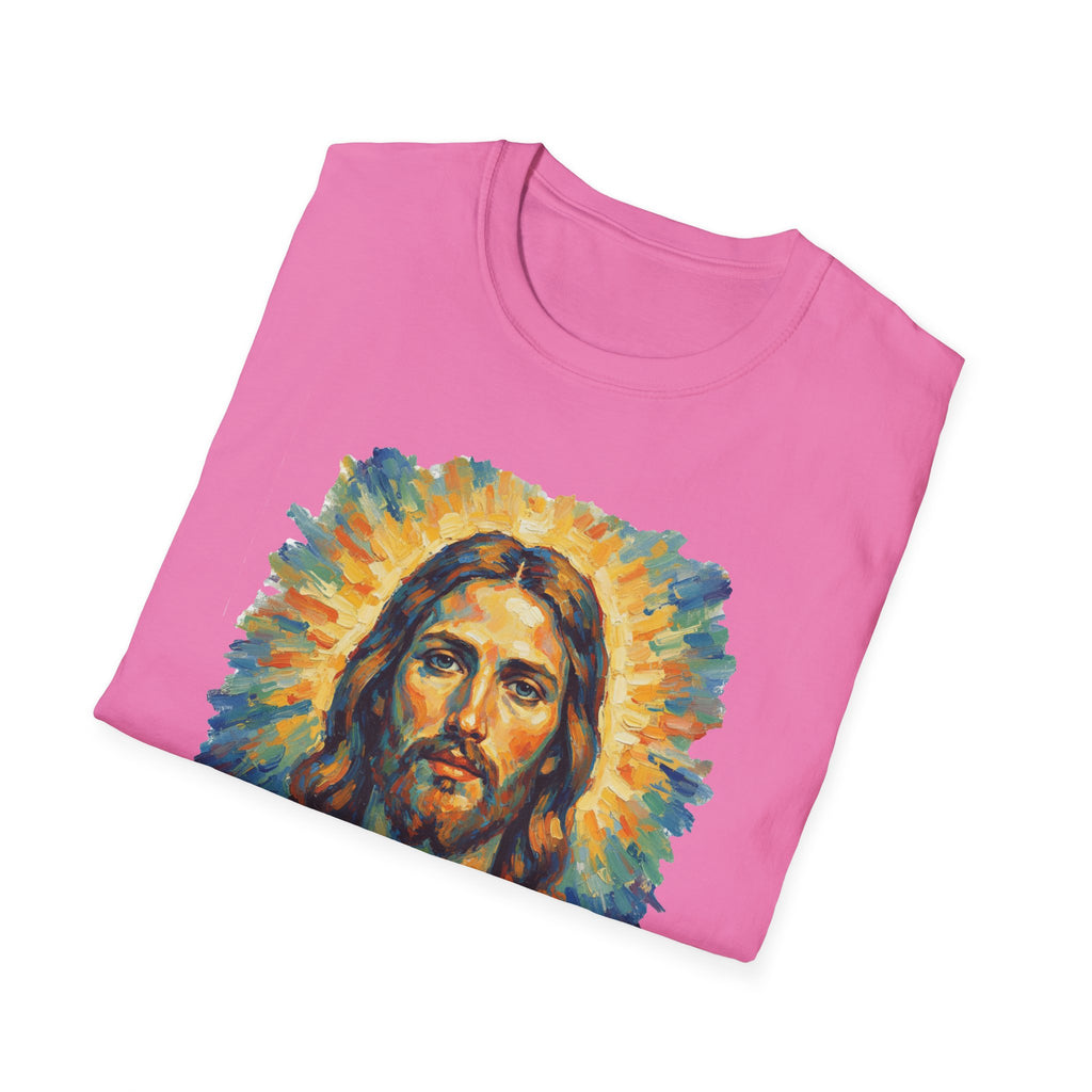 Jesus Christ Graphic Tee, Unisex Softstyle T-Shirt, Faith Apparel, Inspirational Gift, Religious Top