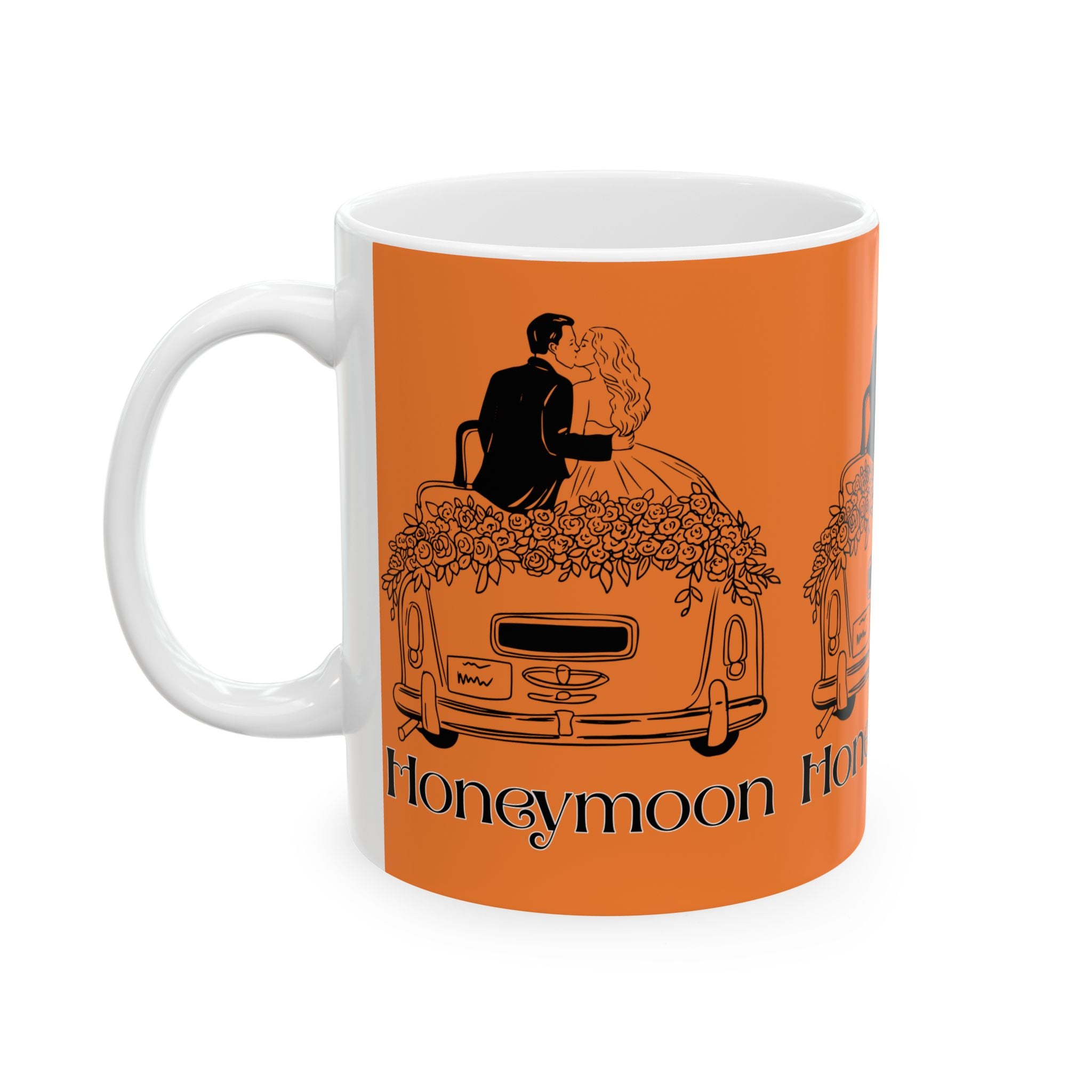 Honeymoon October Weddings Ceramic Mug 11 oz- Perfect Wedding Gift, Coffee Cup for Newlyweds, Couples' Tea Mug, Anniversary Gift, Engagement Celebration