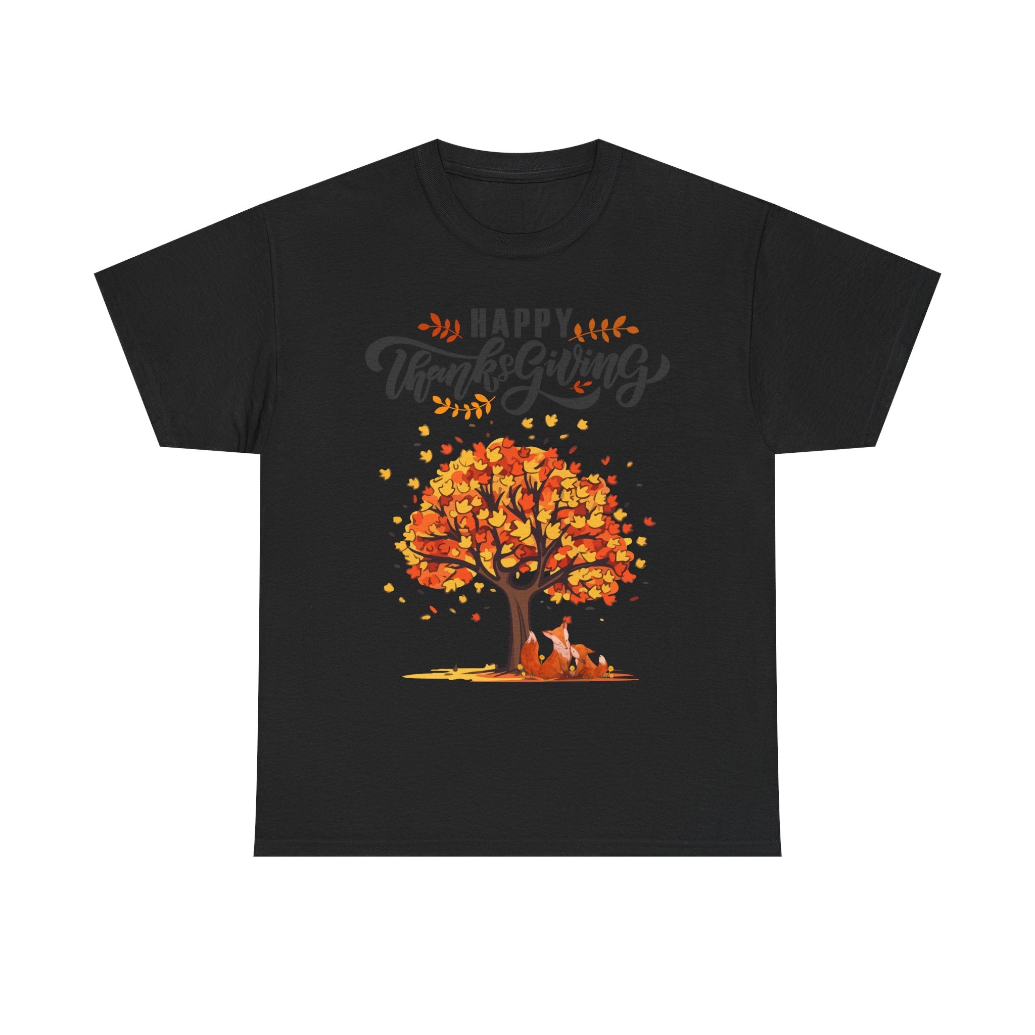 Thanksgiving Tree Tee, Fall T-Shirt, Autumn Apparel, Cozy Gift for Family, Cute Holiday Top
