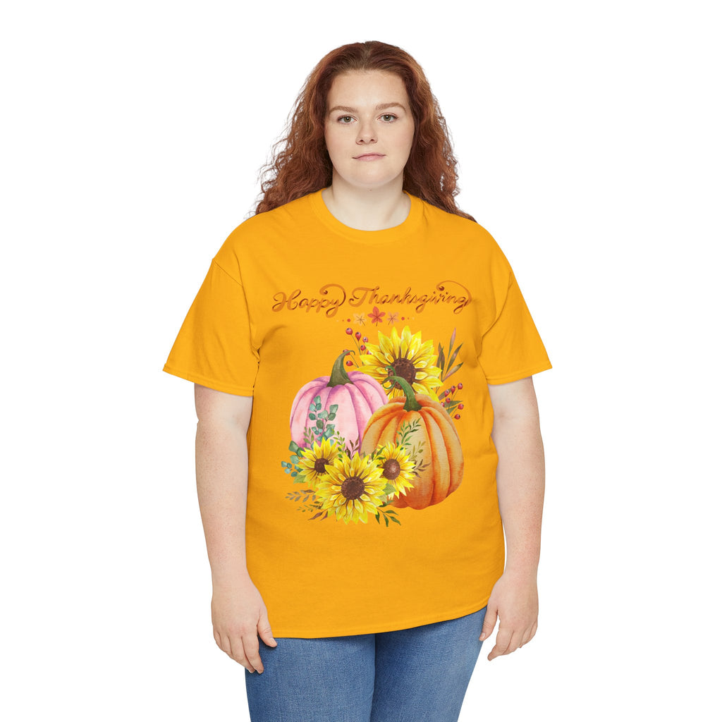 Thanksgiving T-shirts, Pumpkin Tee, Autumn Shirt, Unisex Fall Apparel, Holiday Gift, Cozy Outfit, Harvest Festival Clothing